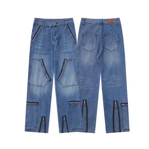 Jean fade cargo jeans Size US 34 / EU 50 - 3 Thumbnail