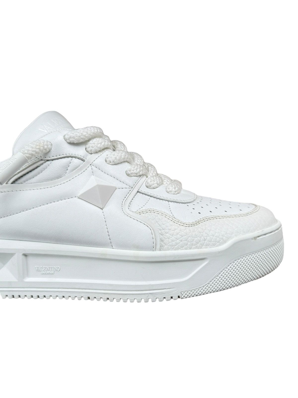 Valentino Valentino One Stud XL White Trainer Sneakers Size US 11.5 / EU 44-45 - 8 Thumbnail