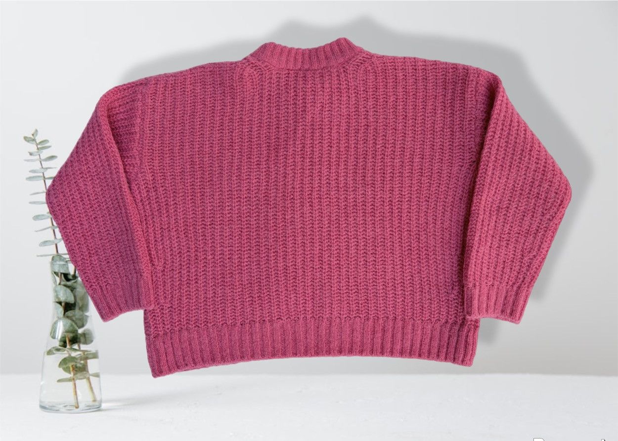 Sezane La Maille Sezane Wool Alpaca Knitted Sweater Oversized Pink Size M / US 6-8 / IT 42-44 - 3 Thumbnail