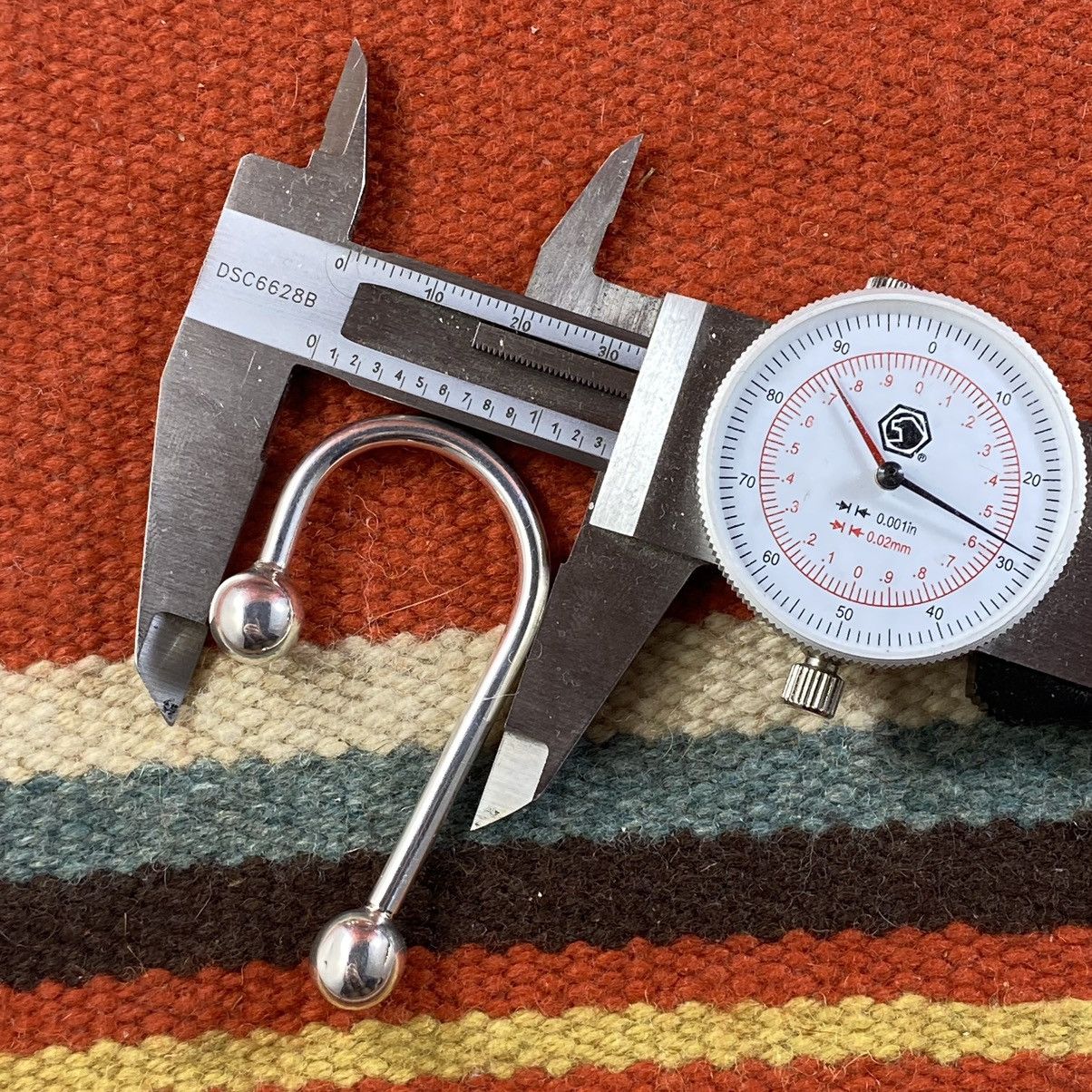 Japanese Brand × Kapital × Vintage Vtg 60s 70s Sterling Silver Modernist Horseshoe Key Ring Fob Size ONE SIZE - 8 Thumbnail