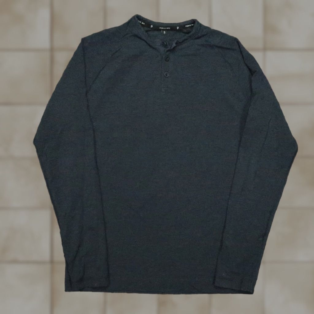 Vintage Public Rec Henley Shirt Mens Small Blue Long Sleeve Casual Top Cotton Blend Size US S / EU 44-46 / 1 - 1 Thumbnail