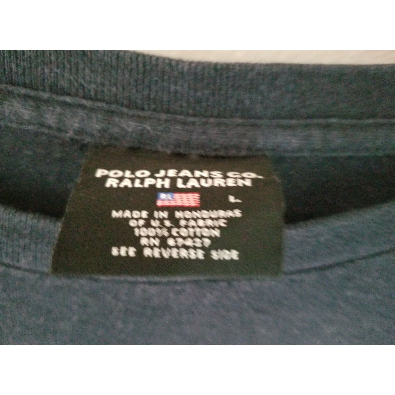 Polo Ralph Lauren VINTAGE Polo Ralph Lauren Mens XL Long Sleeve Graphic Tee Blue Size US XL / EU 56 / 4 - 3 Thumbnail