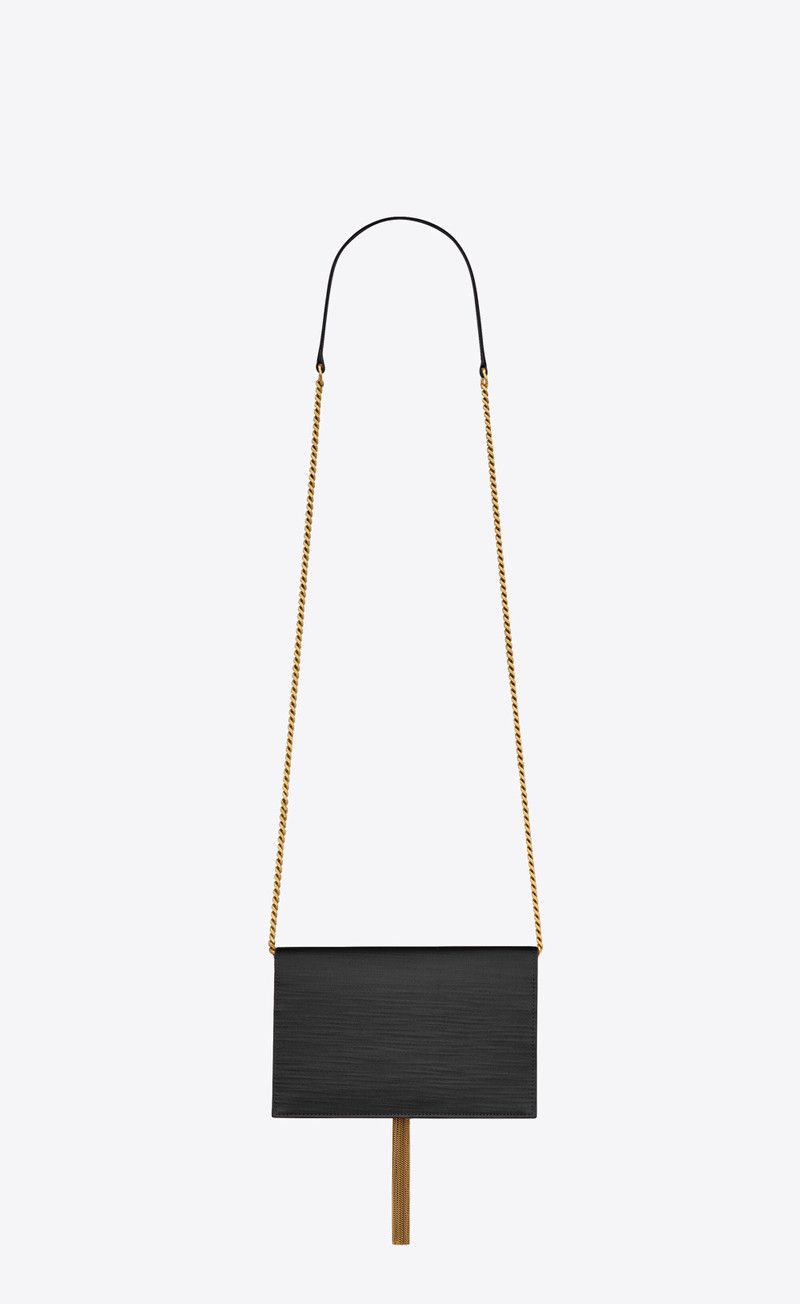 Saint Laurent Paris o1s1wg111225 742833 Size: OS / Satin Kate Chain Wallet Black Size ONE SIZE - 2 Thumbnail