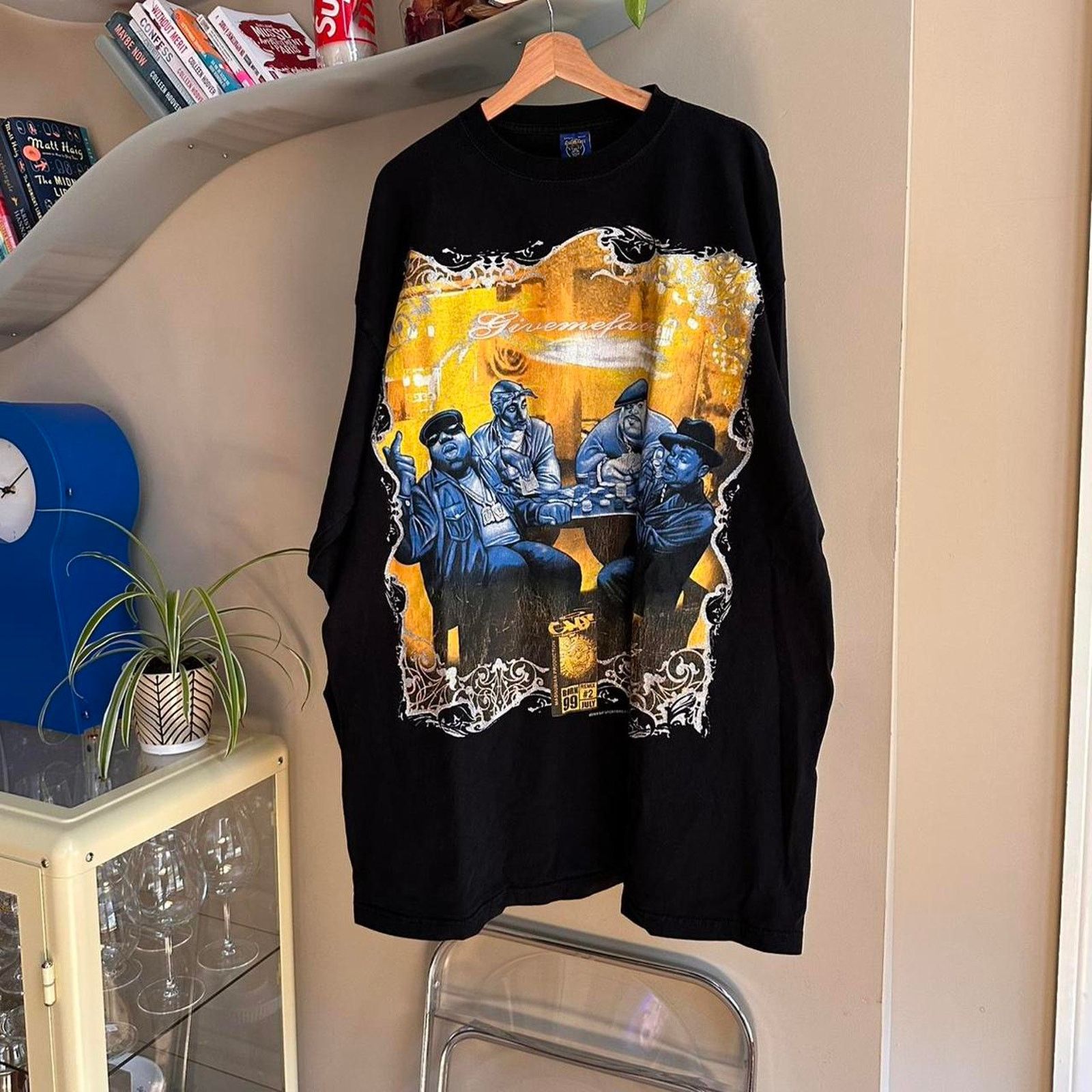Hypebeast × Rap Tees Vintage GiveMe Face Rap Longsleeved Shirt Size 3XL Size US XXL / EU 58 / 5 - 1 Thumbnail