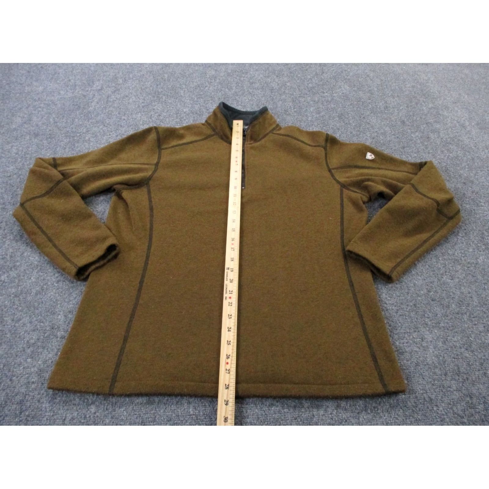 Vintage Kuhl Jacket Womens L Brown Acrylic Fleece Sweater Pullover Hiking Camping Light Jacket Women L Brown Fleece 1/4 Zip Thermal Logo Regular Size L / US 10 / IT 46 - 3 Thumbnail