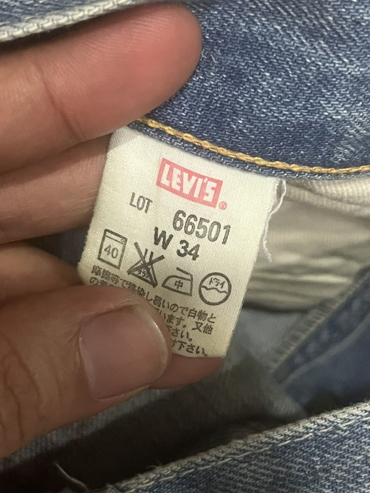 Levi's Vintage Clothing Levi’s LVC 501 Big E Repaired Blue Washed Selvedge Jeans Size US 34 / EU 50 - 20 Thumbnail