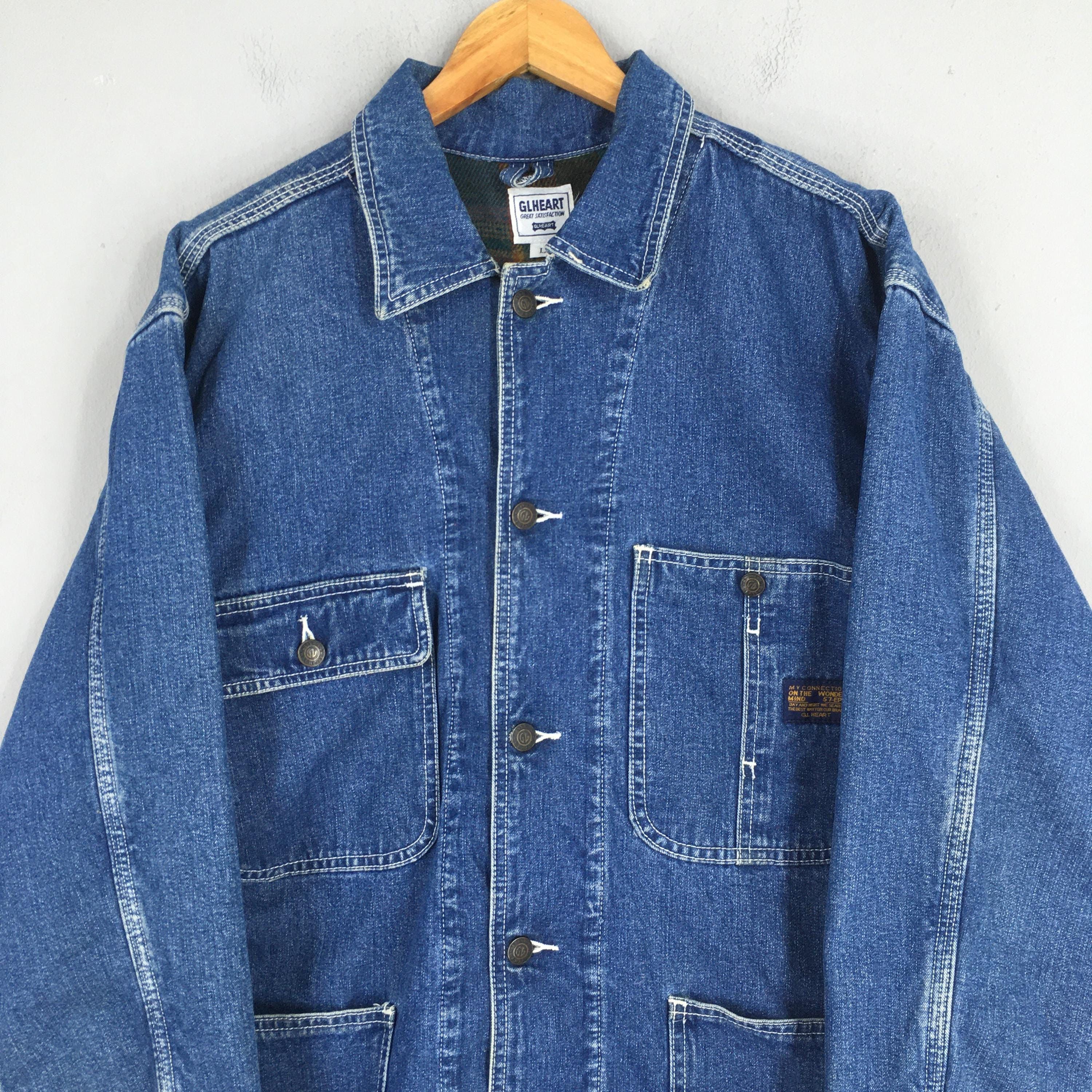 Vintage Vintage 1980's GL Heart Sanforized Denim Worker Jacket Large Size US L / EU 52-54 / 3 - 2 Thumbnail