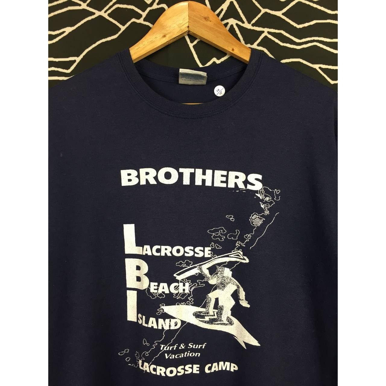 Hanes × Vintage Vtg 50/50 Brothers Lacrosse Camp Lacrosse Beach Island Tee Size US M / EU 48-50 / 2 - 3 Thumbnail