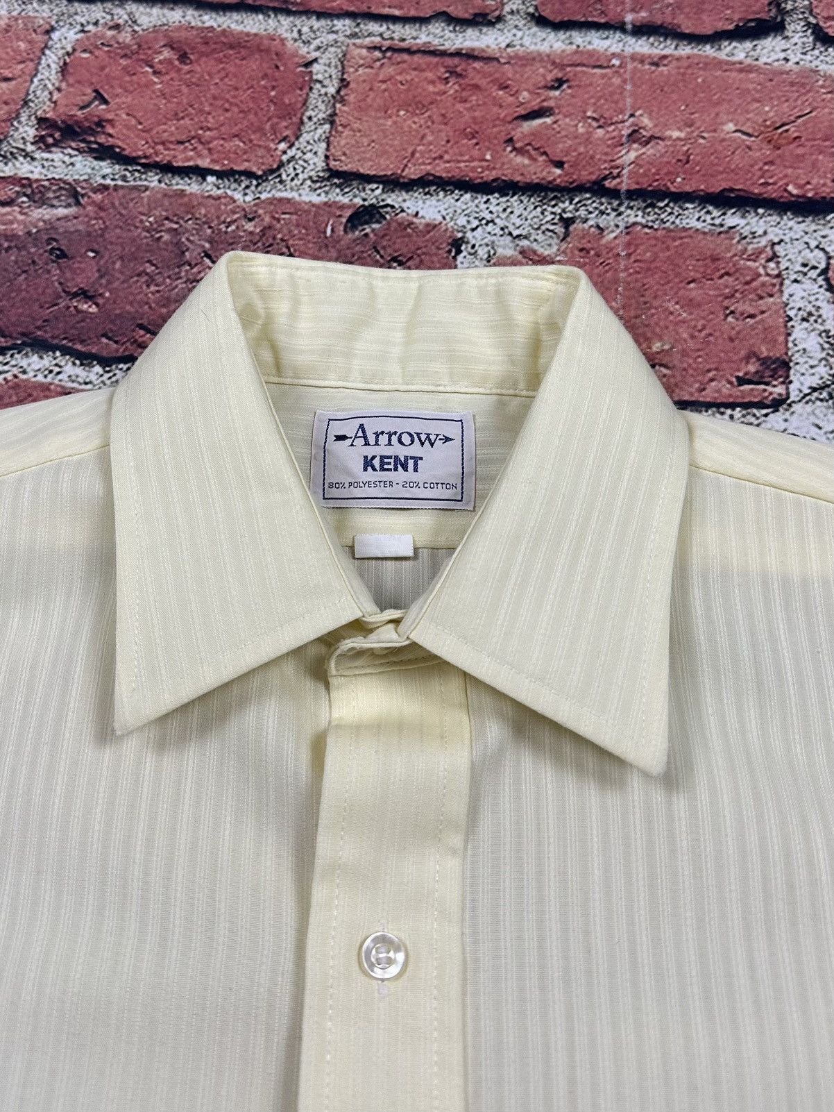 Arrow Vintage Arrow Kent Shirt Yellow Rockabilly 60s 70s USA Size US L / EU 52-54 / 3 - 6 Thumbnail