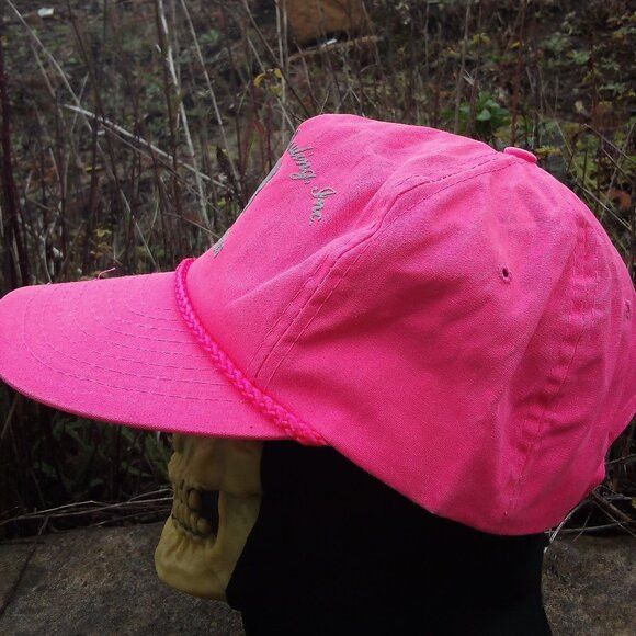 Nissan × Vintage DS Vintage McRyan Hauling Neon Pink Rope Snap Trucker Hat Size 26 - 3 Thumbnail
