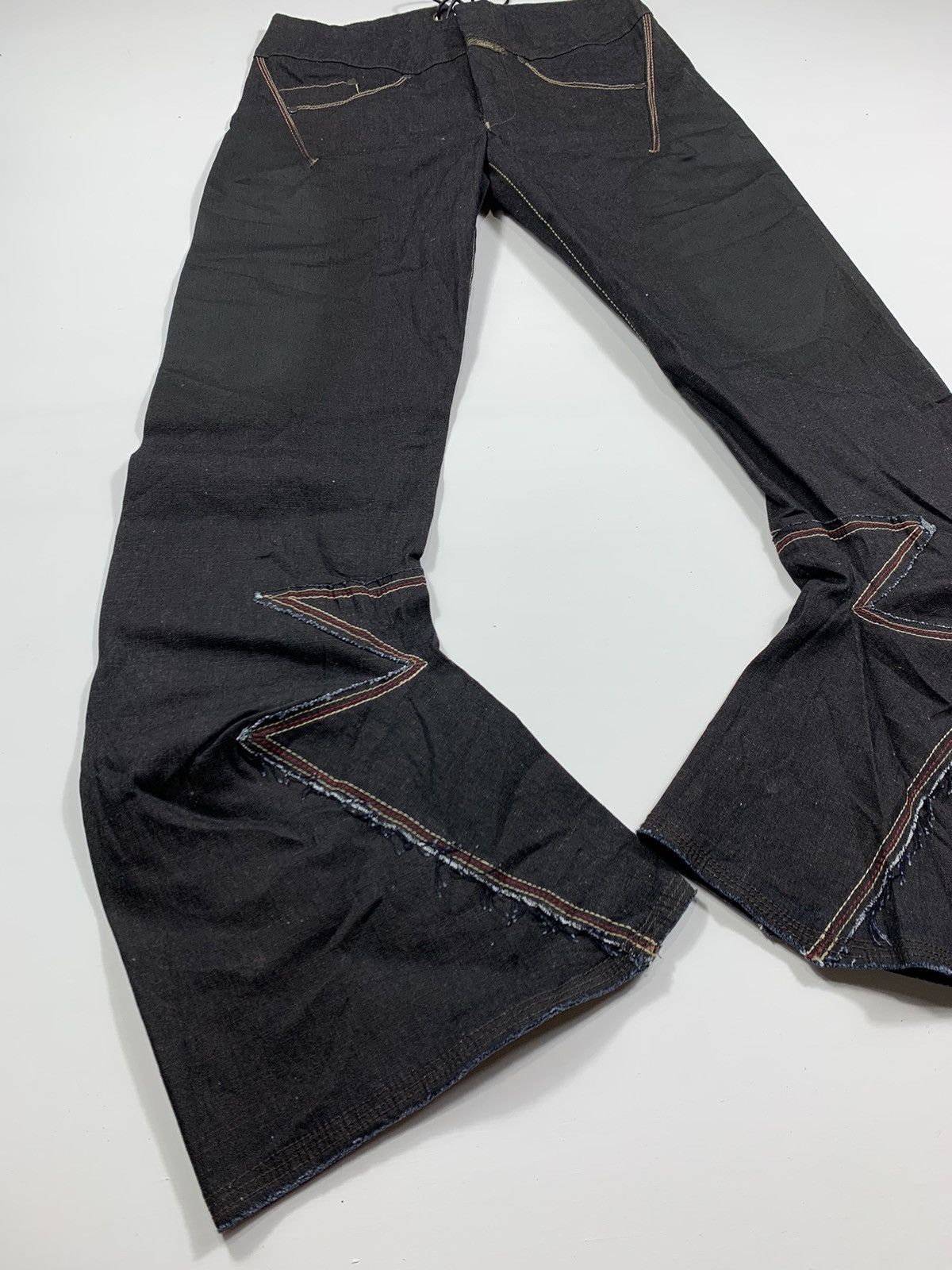 20471120 Crazy Super Flared Vintage MFG Denim Pants Size US 30 / EU 46 - 3 Thumbnail