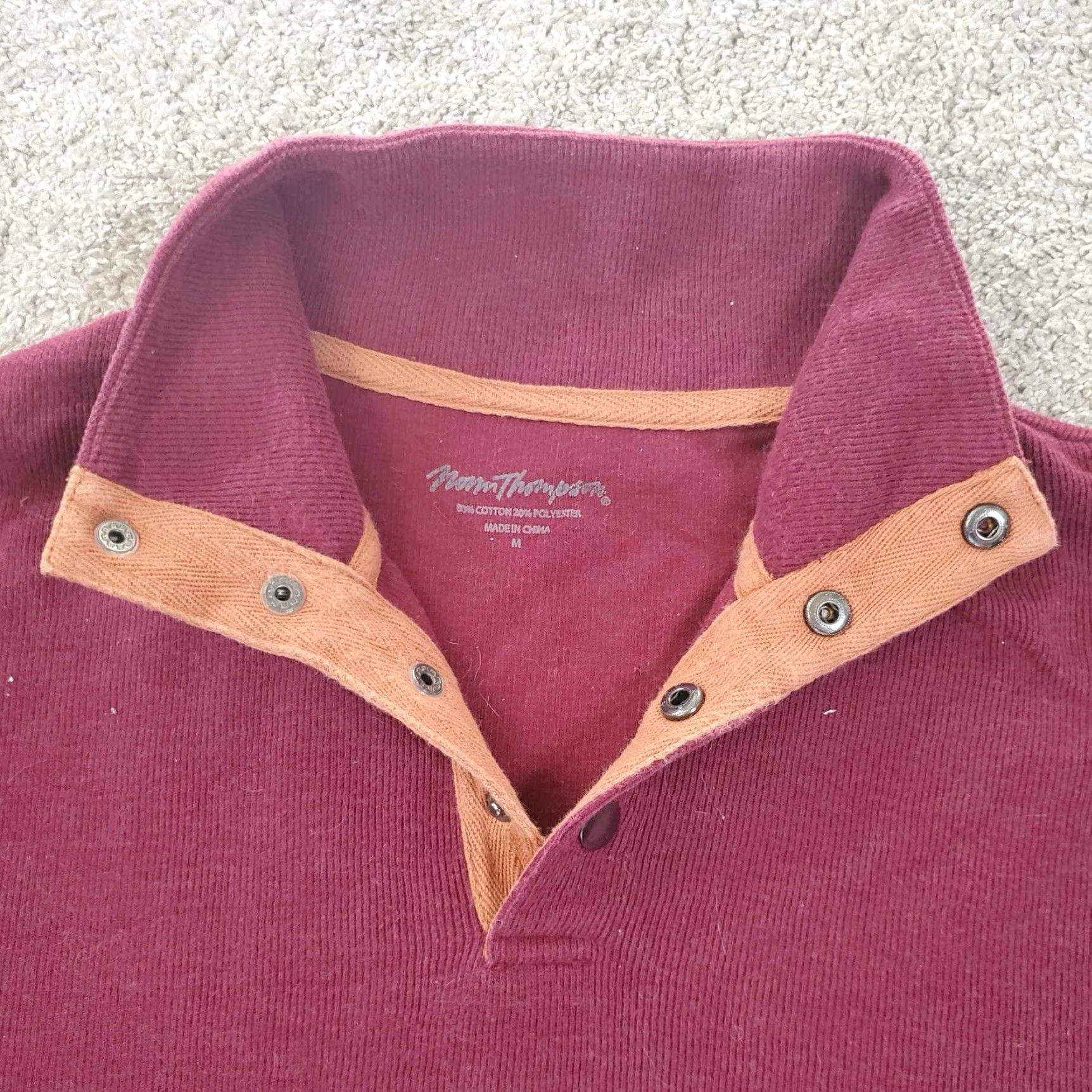 Jim Thompson VINTAGE Norm Thompson Shirt Mens M Red Henley Long Sleeve Buttoned Grandpa Size US M / EU 48-50 / 2 - 3 Thumbnail
