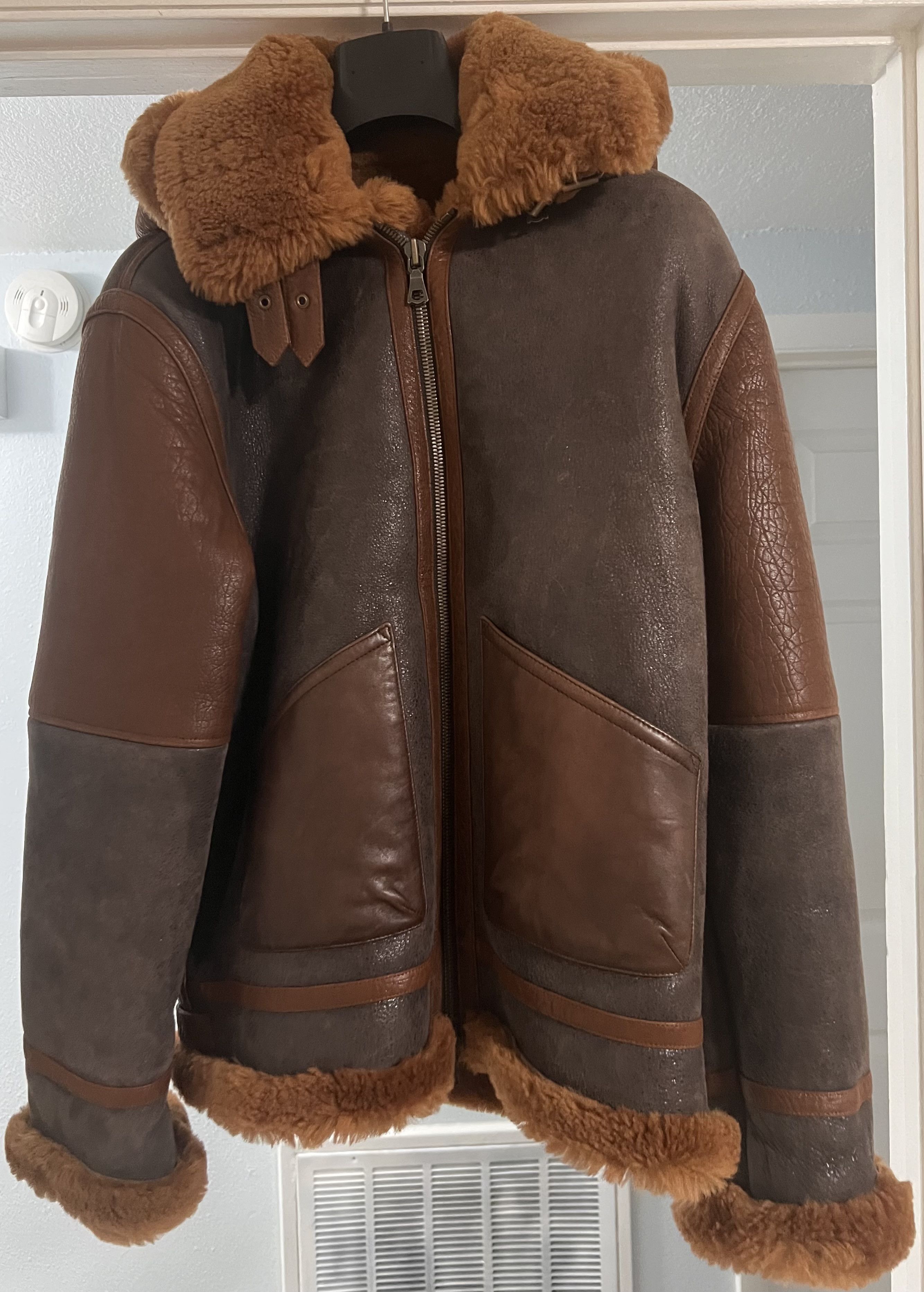Aime Leon Dore Aime Leon Dore hooded shearling jacket | Grailed