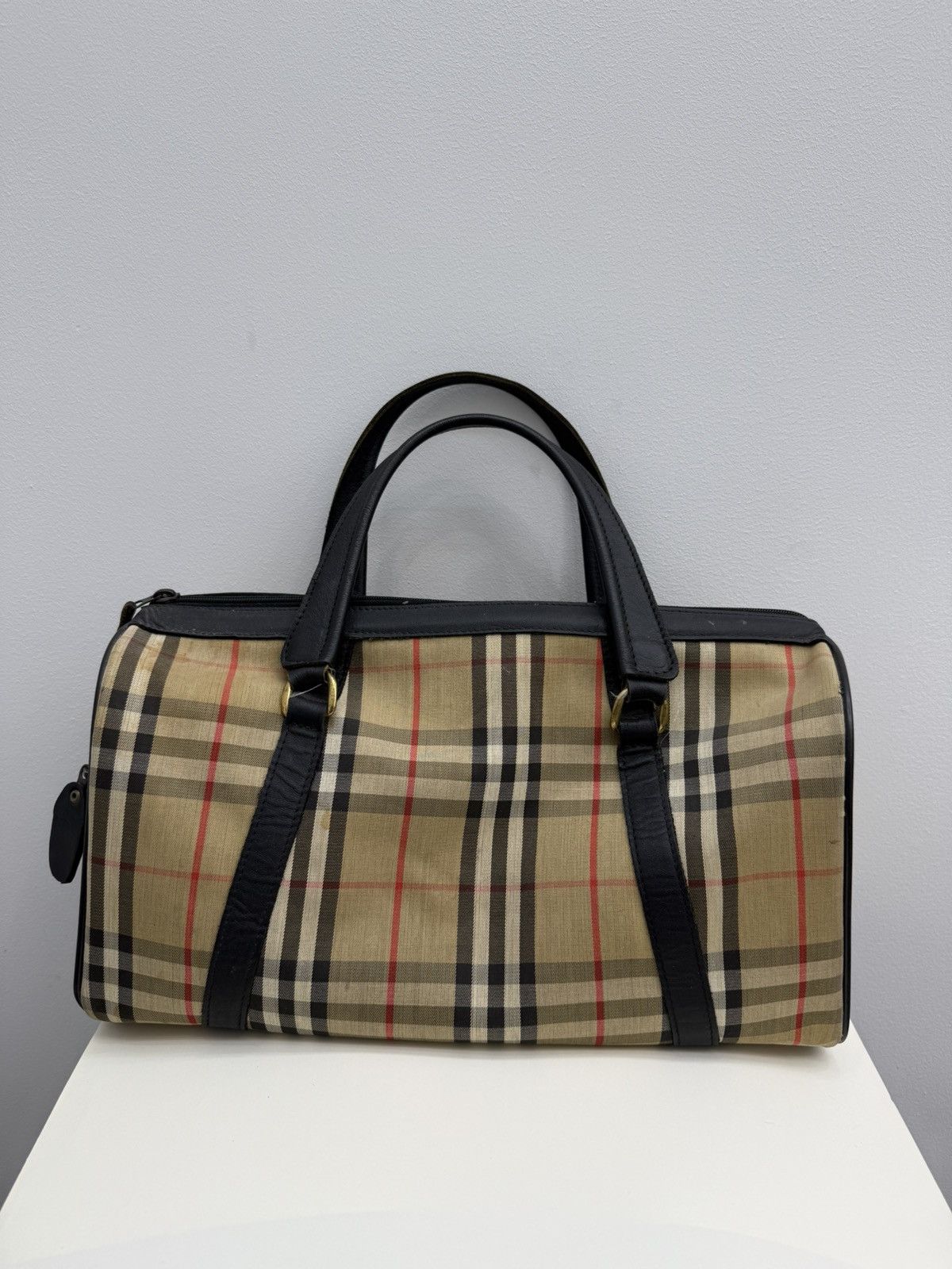 Burberry Vintage Burberrys Nova Check Big Speedy Handle Bag Size ONE SIZE - 2 Thumbnail