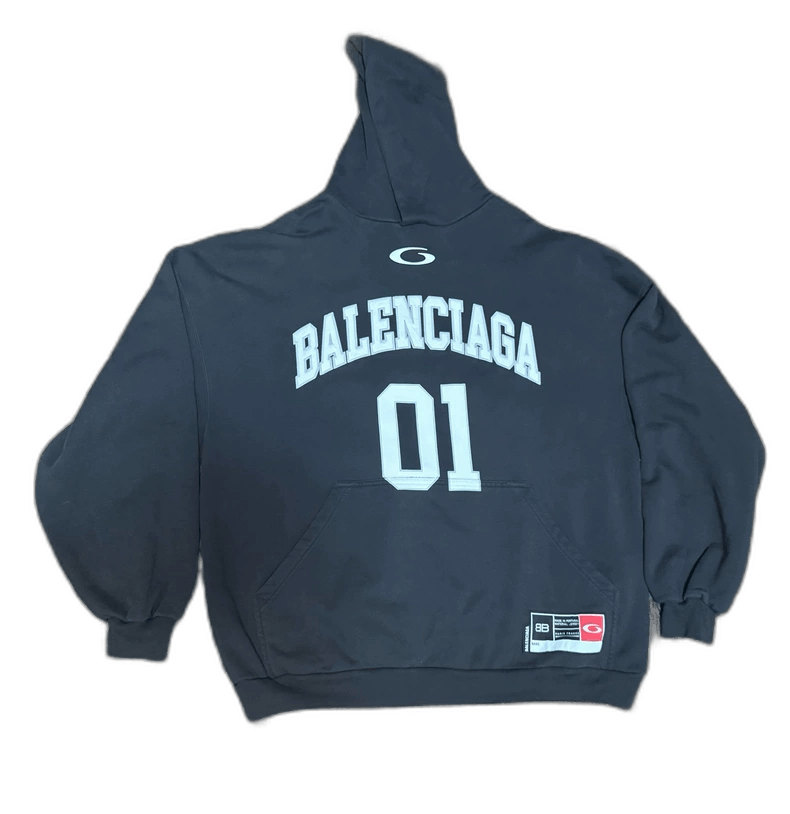 Balenciaga Balenciaga Loop Basketball Logo Hoodie Size US XXS / EU 40 - 1 Thumbnail