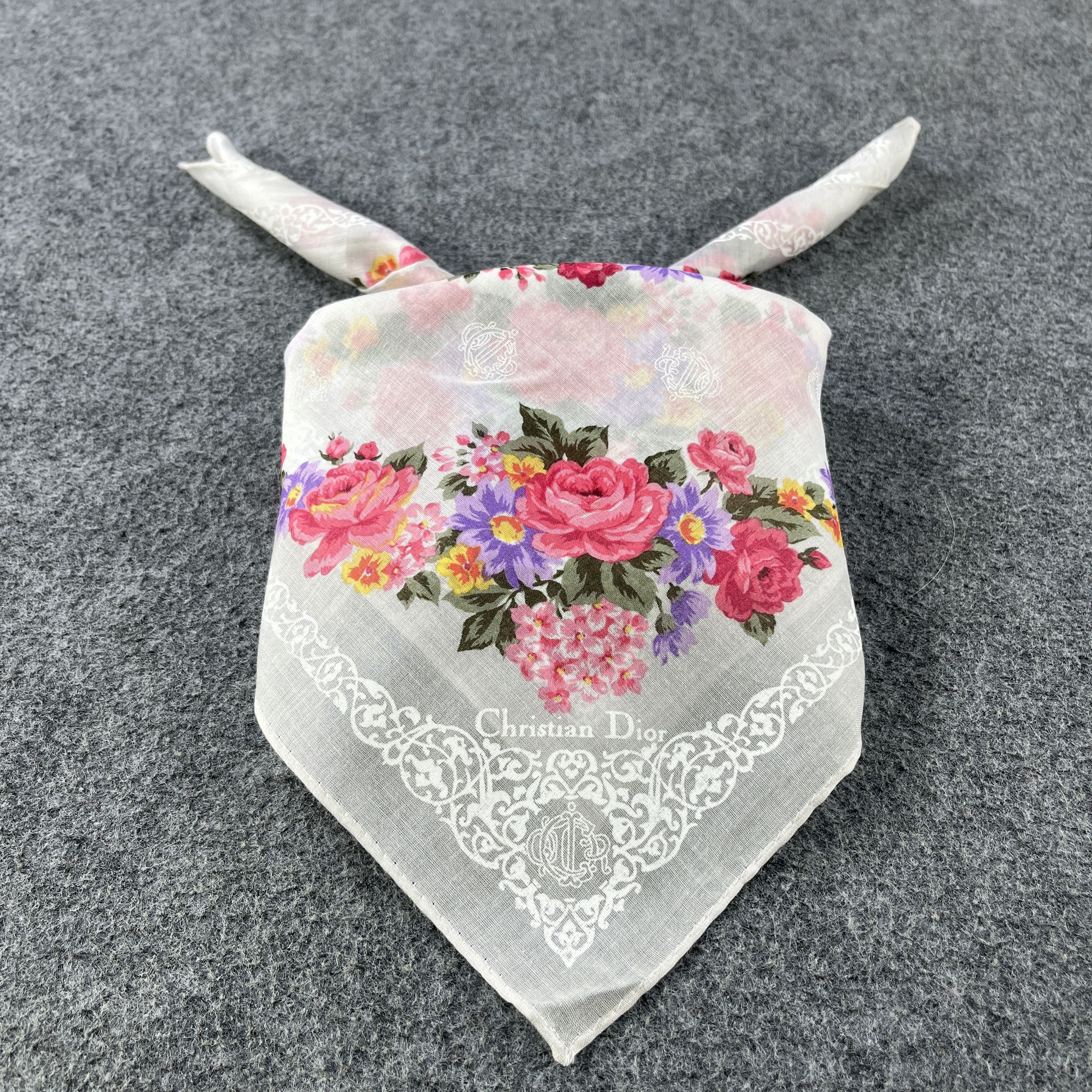 Vintage Christian Dior Handkerchief / Bandana / Neckerchief B094 Size ONE SIZE - 2 Thumbnail