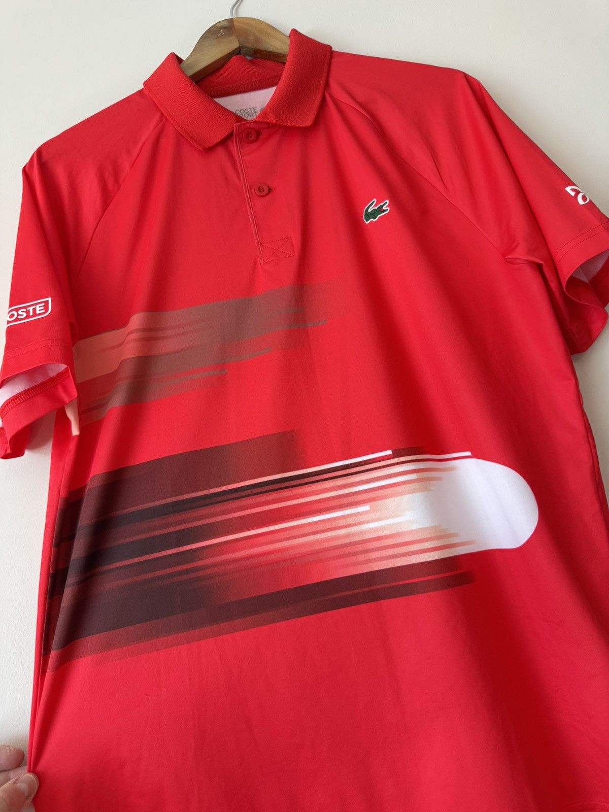 Lacoste Lacoste Sport Novak Djokovic Polo T-shirt Red Jersey Size US M / EU 48-50 / 2 - 8 Thumbnail