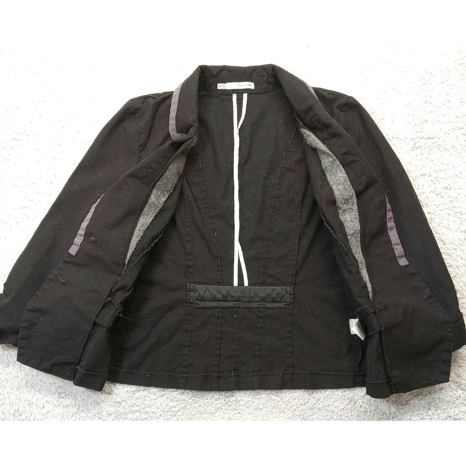 Maurice Lacroix Maurices Blazer Jacket M Women's Black Cotton Blend Size M / US 6-8 / IT 42-44 - 2 Thumbnail