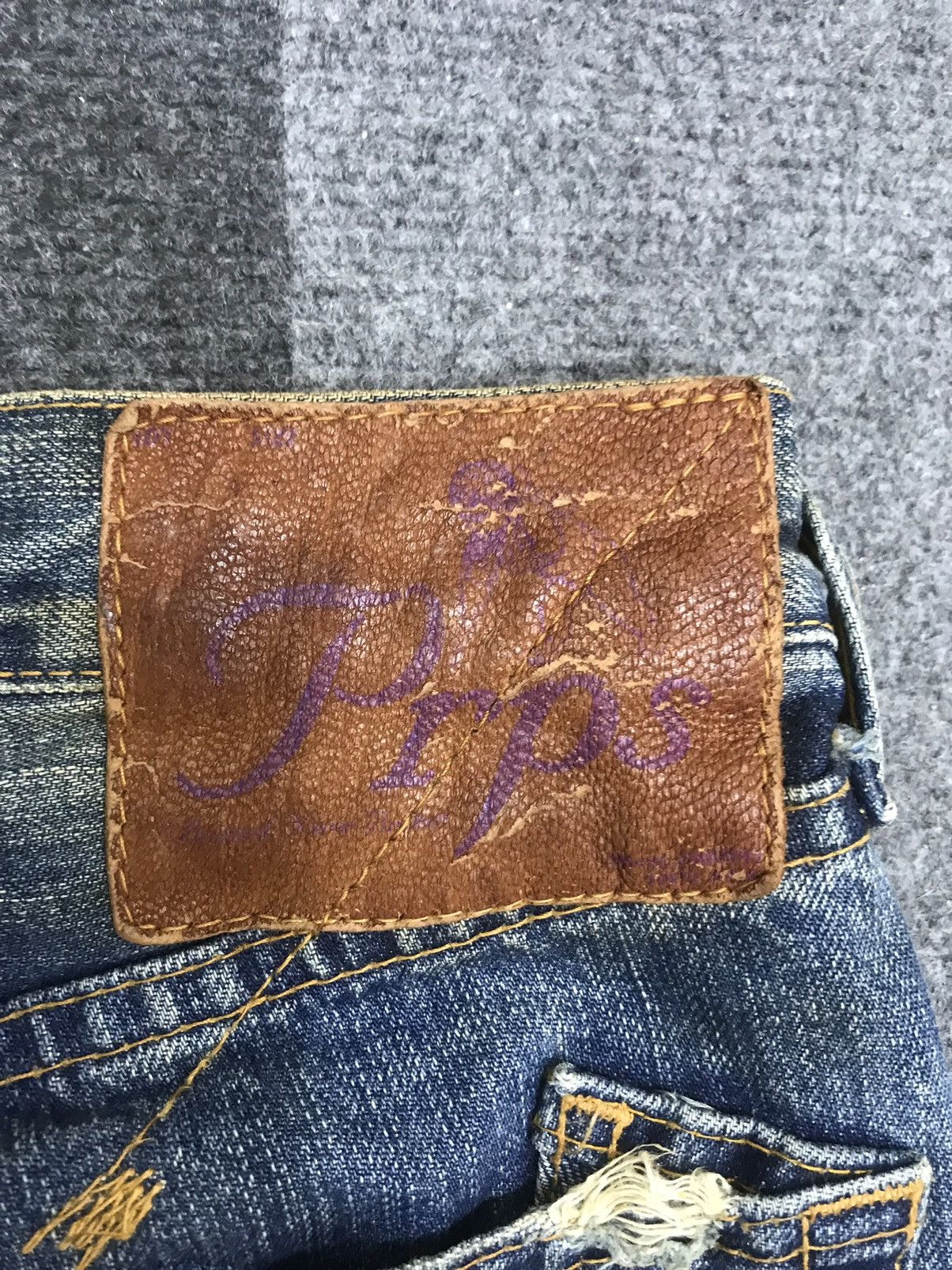 Prps 💥DOUBLE KNEE BAGGY💥Archival Prps Baggy Distressed Denim F279 Size US 32 / EU 48 - 19 Thumbnail
