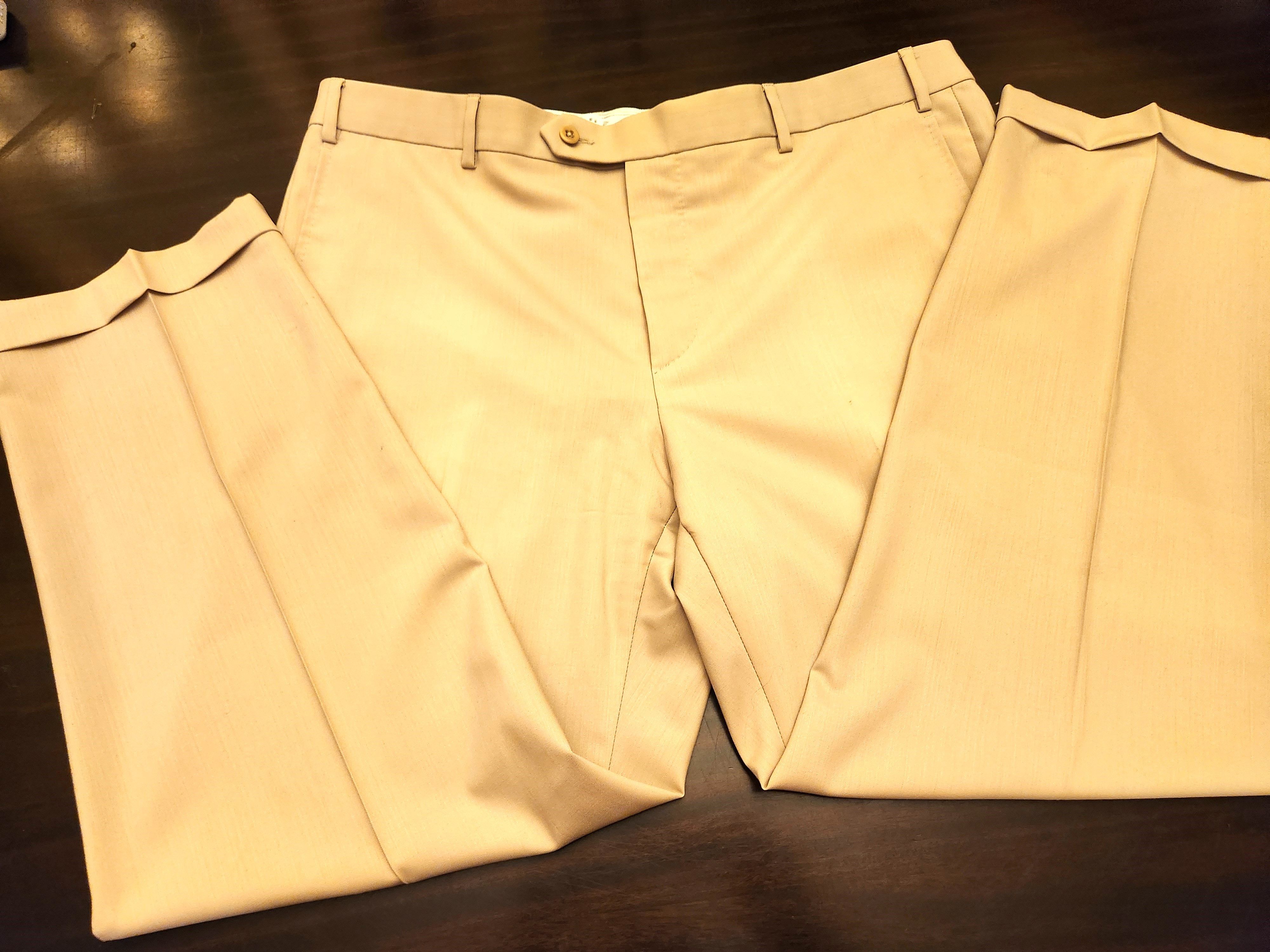 Zanella 100% Wool Flat Front Tan Colored Dress Pants Size US 40 / EU 56 - 1 Thumbnail