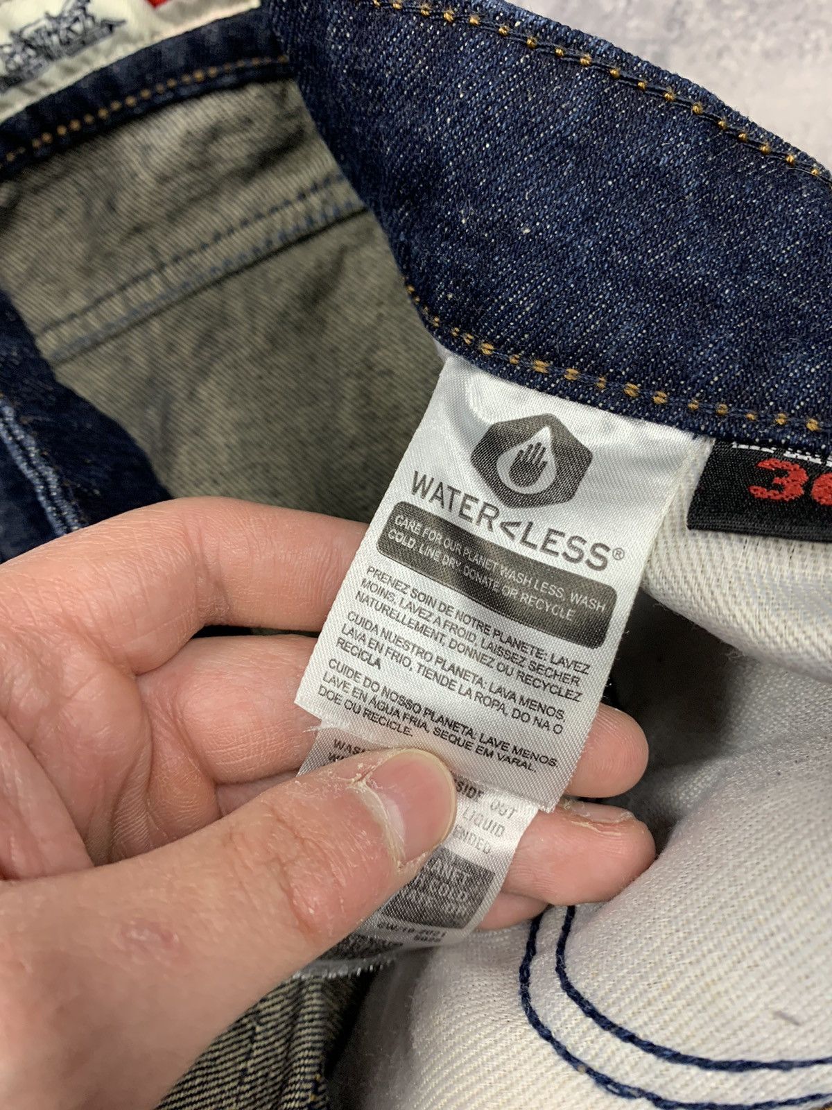 Levi's Men's Levis Distressed 36x32 Jeans Straight Leg Navy Blue Size US 36 / EU 52 - 7 Thumbnail