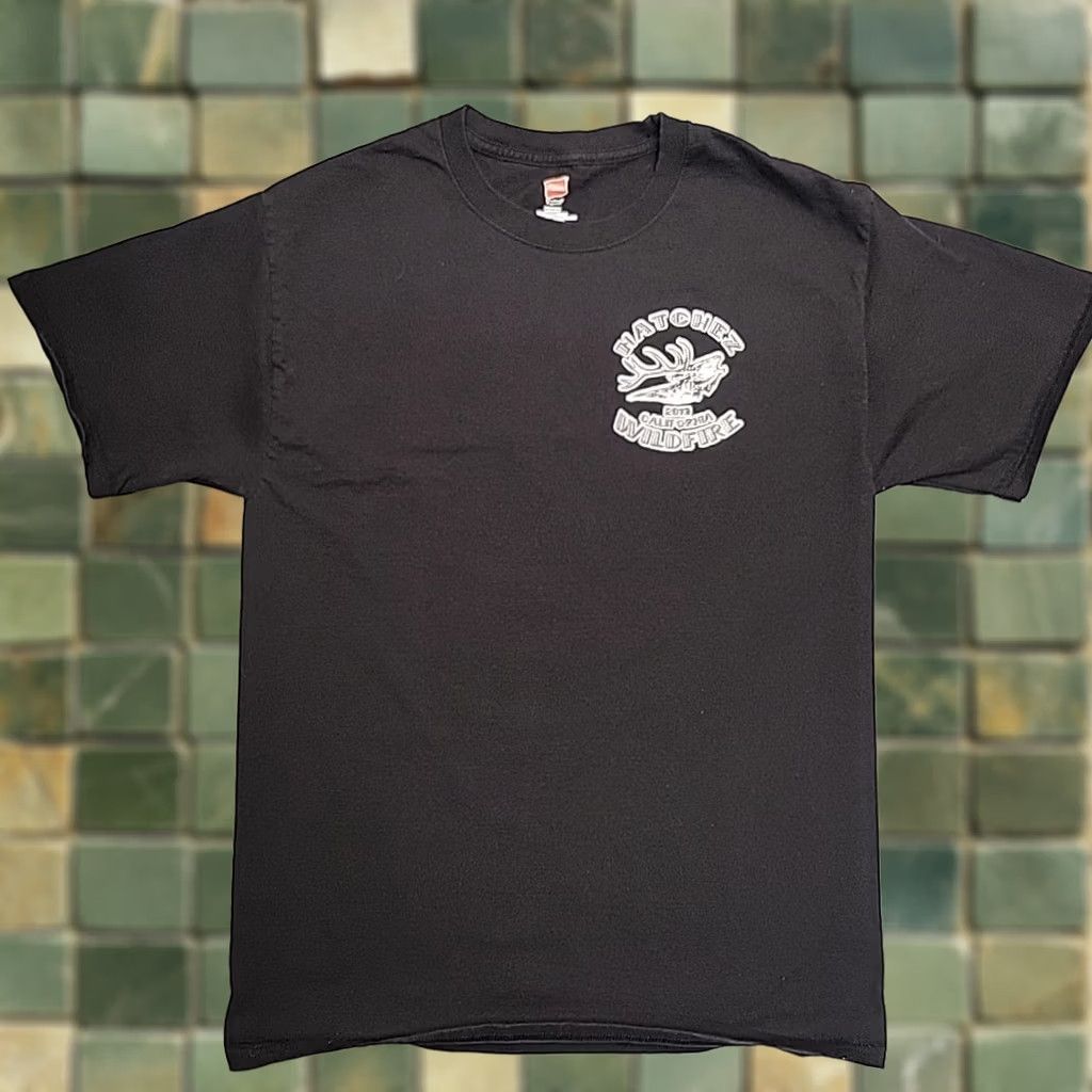 Hanes Wildland Firefighter Shirt Mens M 2018 Natchez Rouge River Klamath California Black Cotton Crew Neck Short Sleeve Graphic Print Angelfire? Size US M / EU 48-50 / 2 - 1 Thumbnail