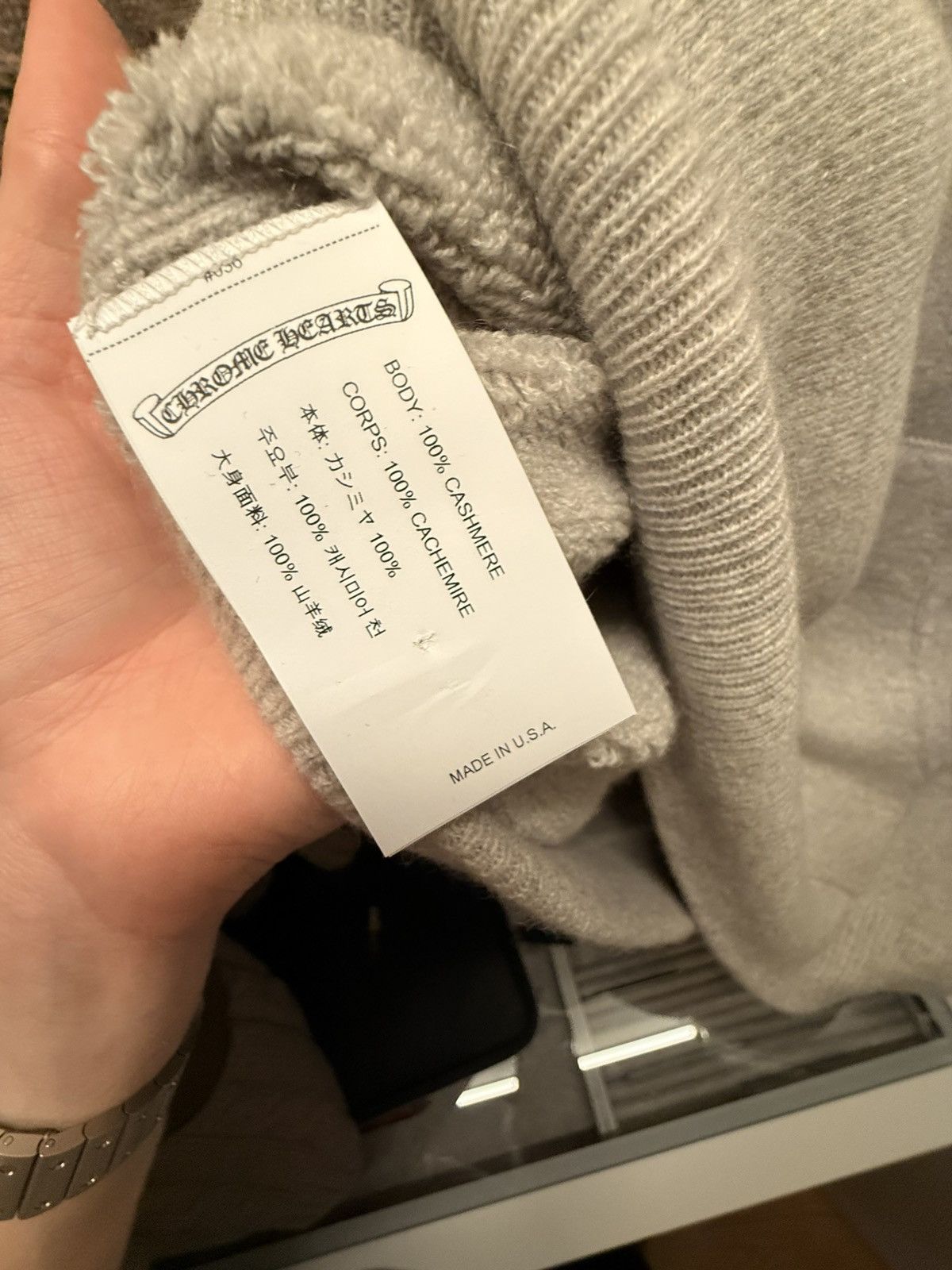 Chrome Hearts Chrome Hearts cashmere embroidered hoodie Size US L / EU 52-54 / 3 - 5 Thumbnail