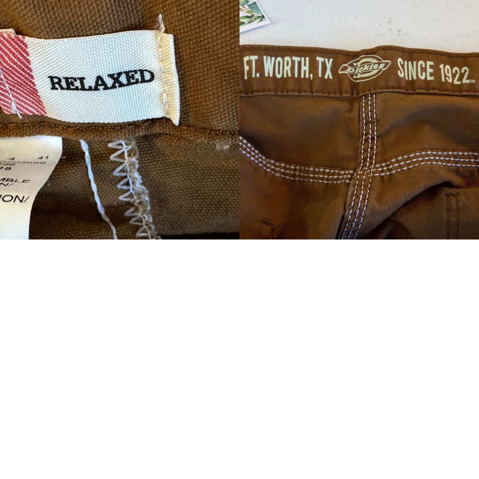 Dickies Dickies Carpenter Jeans Men 36 x 32 Brown Cotton Relaxed Fit Straight Leg Jeans Size US 36 / EU 52 - 9 Thumbnail