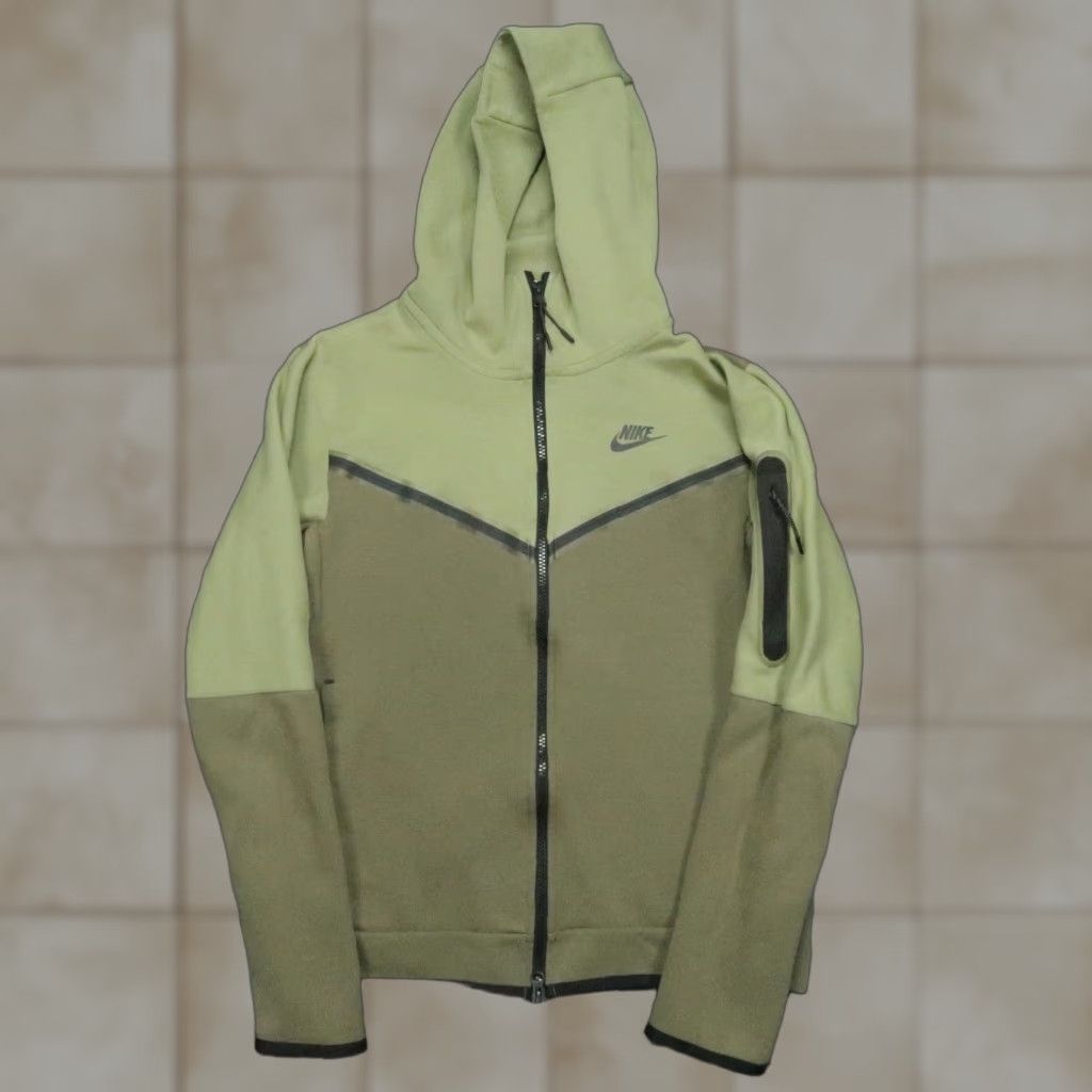 Nike Nike Hoodie Mens Small Olive Green Tech Fleece Pockets Full Zip Sportswear Nike Sportswear Shirt Hoodie Mens Small Green Size US S / EU 44-46 / 1 - 1 Thumbnail