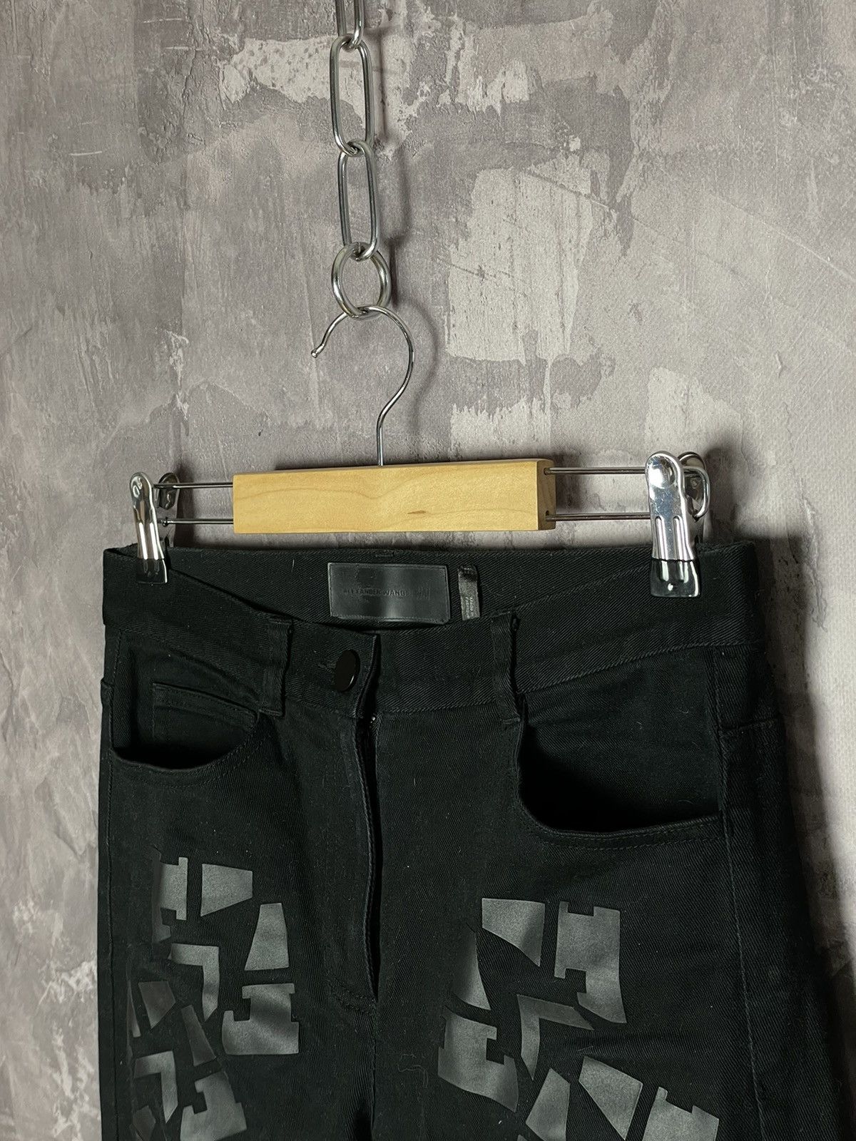Alexander Wang × H&M ALEXANDER WANG X HM BLACK SKINNY DENIM JEANS OPIUM Size 28" / US 6 / IT 42 - 2 Thumbnail