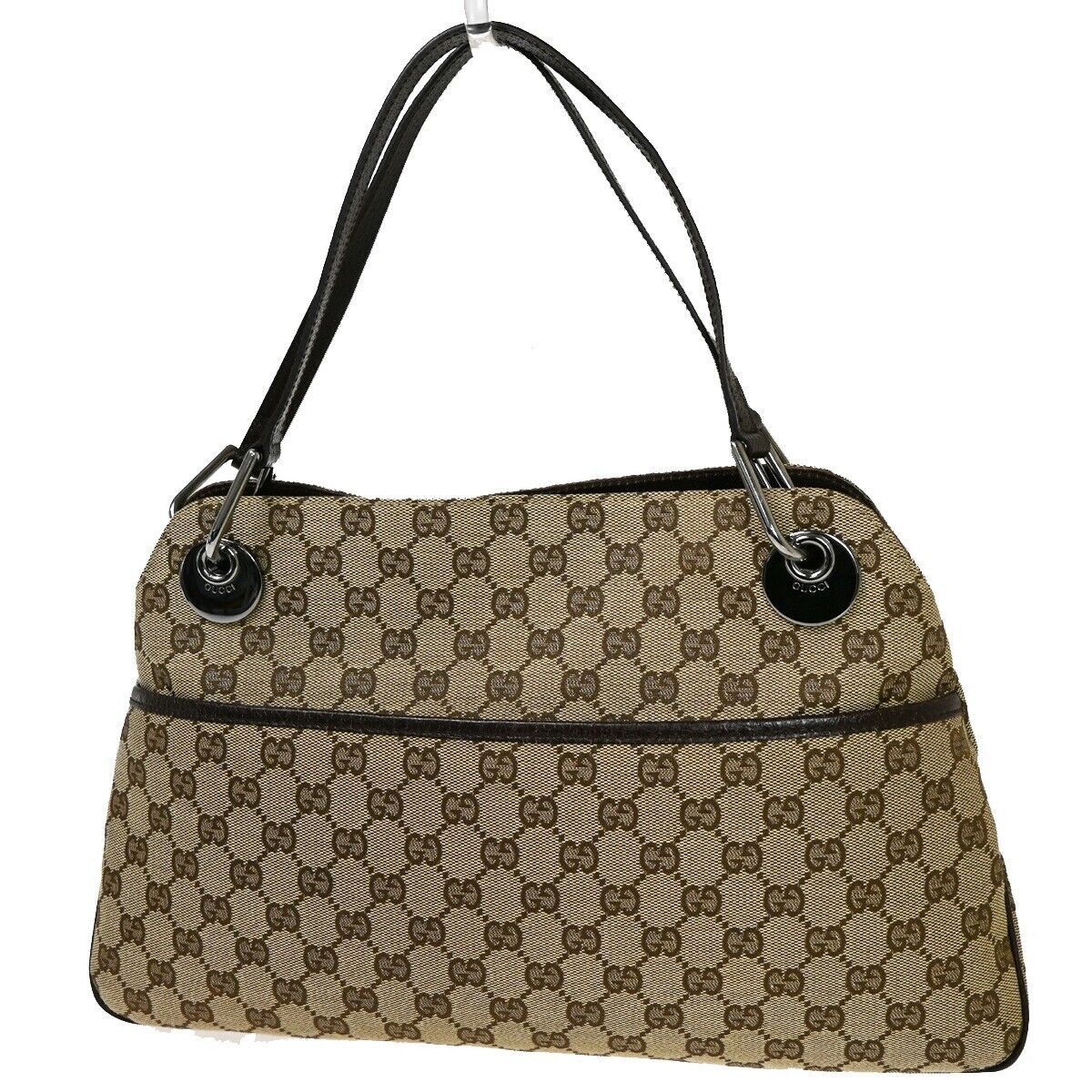 Gucci Brown Canvas Shoulder Bag (Pre-Owned) Size ONE SIZE - 1 Thumbnail