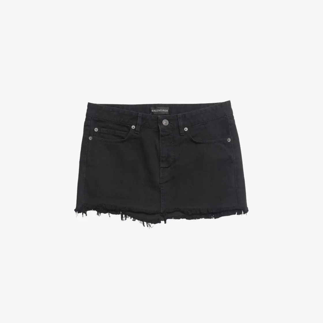 Balenciaga o1mt1gz0225 Cut-Off Skirt in Black Size 26" / US 2 / IT 38 - 1 Thumbnail