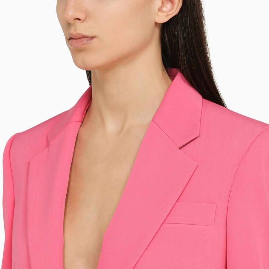Stella McCartney o1d2blof1024 Wool Single-breasted Jacket in Pink Size M / US 6-8 / IT 42-44 - 4 Thumbnail