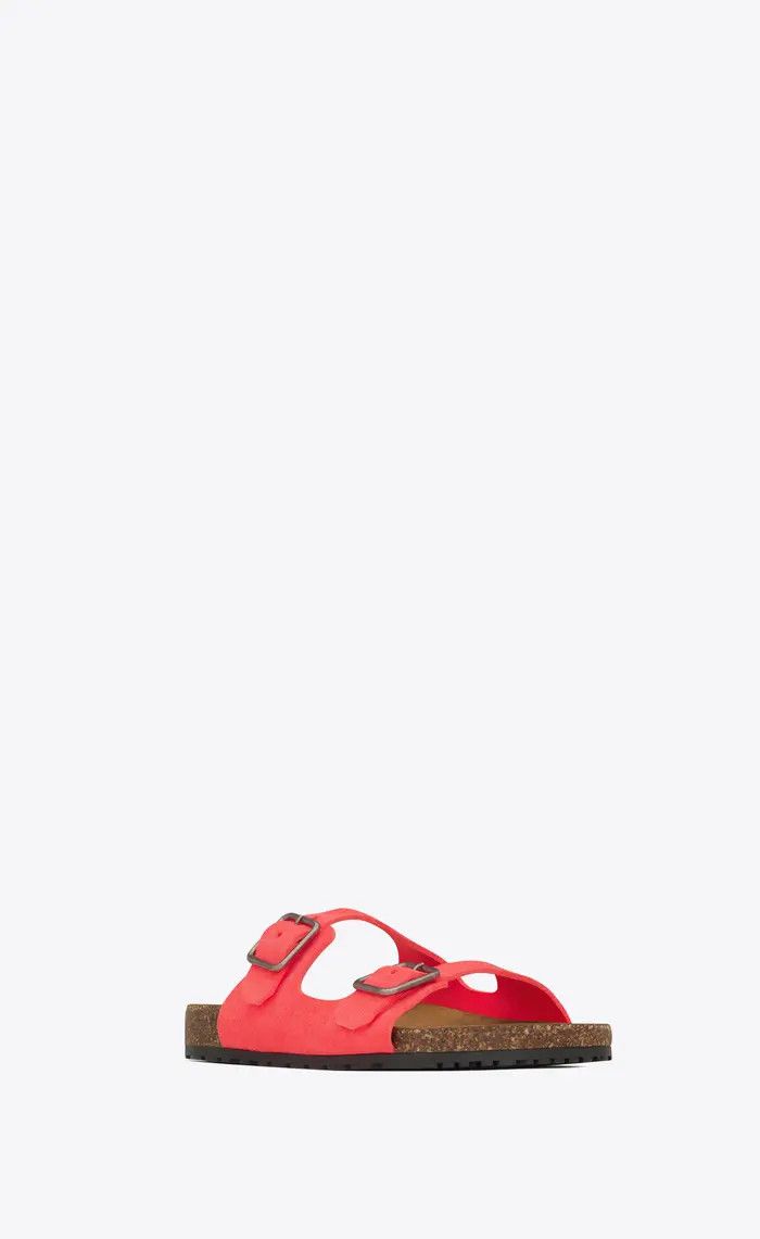Saint Laurent Paris o1bcso1str1124 Flat Sandals in Pink Size US 9.5 / EU 42-43 - 2 Thumbnail