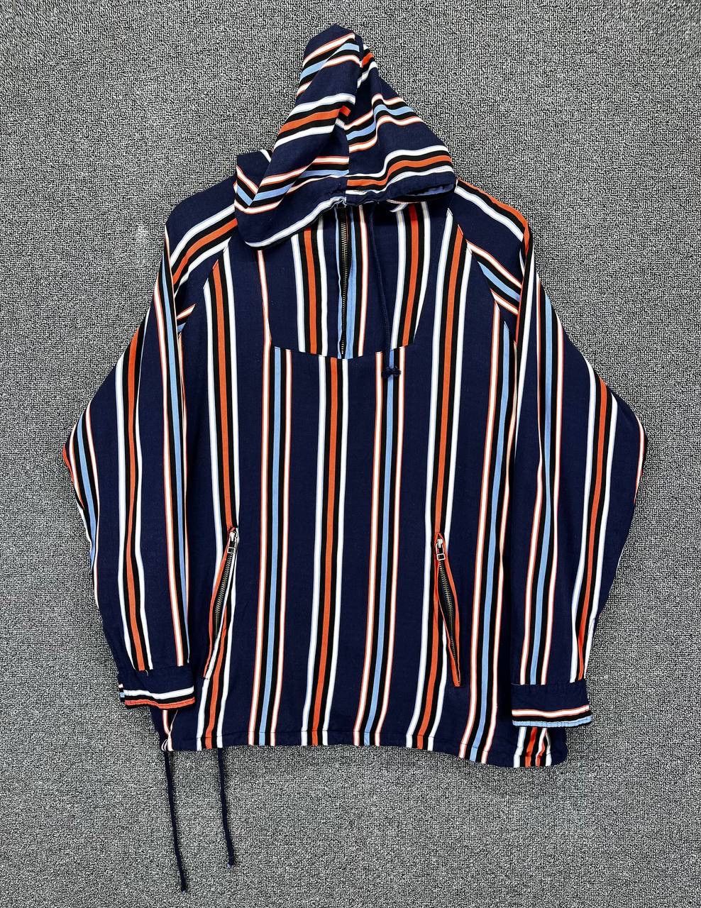 Issey Miyake Vintage Issey Miyake Tete Homme Hooded Striped Anorak Size US M / EU 48-50 / 2 - 1 Thumbnail