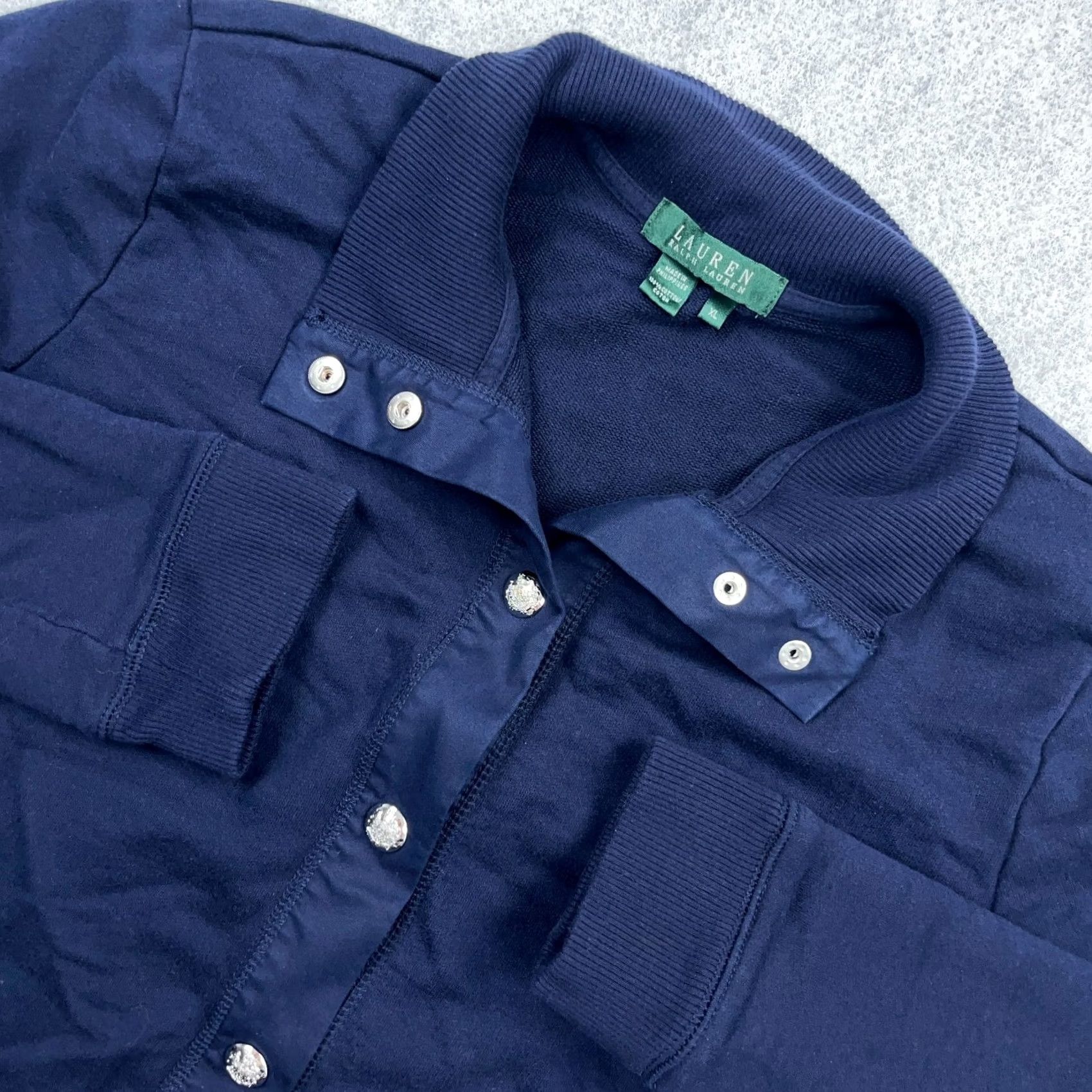 Ralph Lauren VINTAGE Lauren Ralph Lauren Jacket Women XL Navy Blue Snap Button Nautical LRL Size XL / US 12-14 / IT 48-50 - 2 Thumbnail