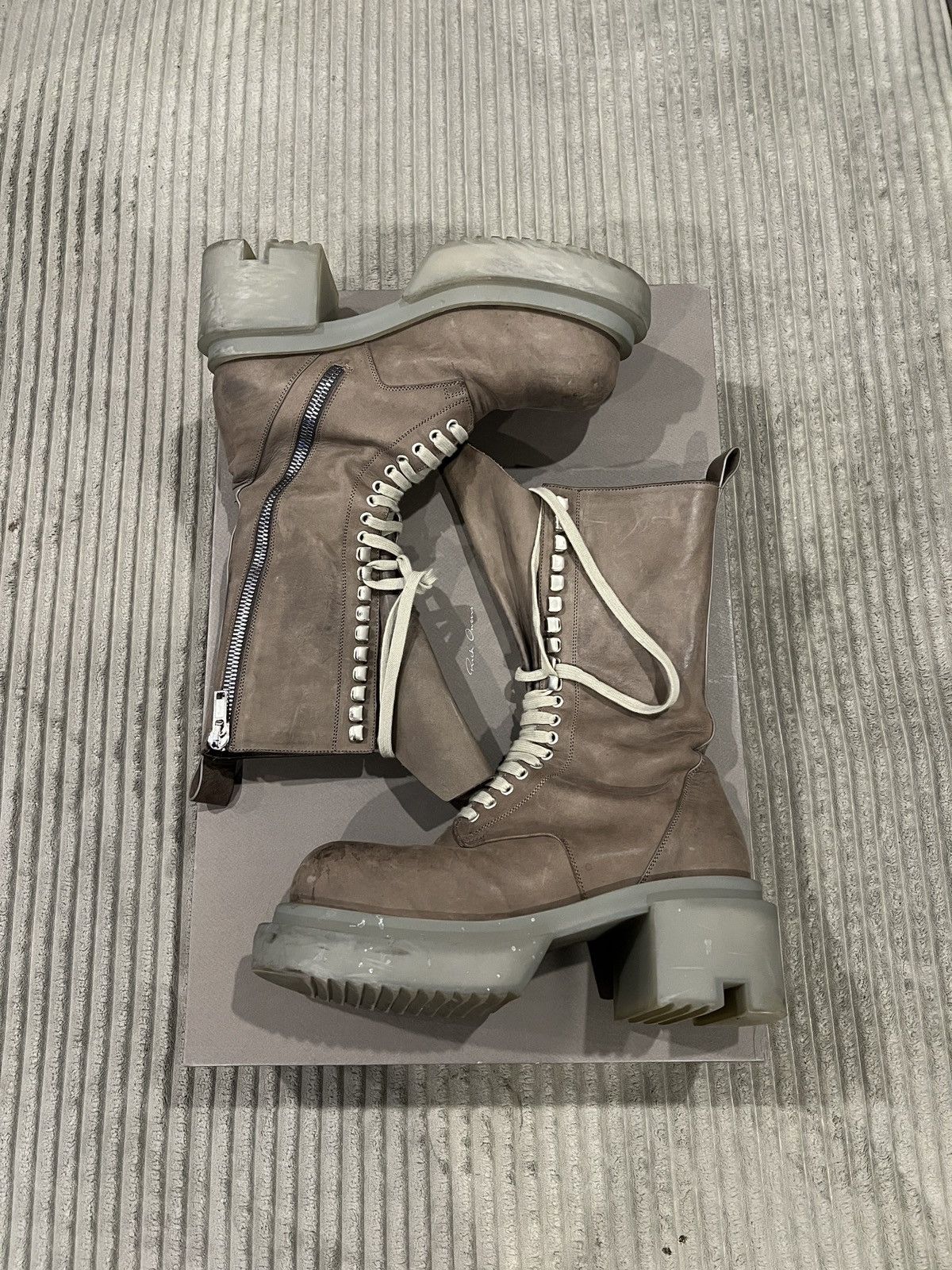 Rick Owens Rick Owens Army Bogun Lace Up Boot Size 42 Size US 9 / EU 42 - 1 Thumbnail