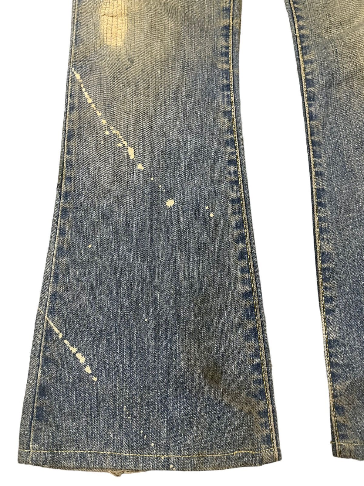 Hysteric Glamour Vintage Japanese Mud Wash Distress Paint Splatter Flare Jean Size 27" / US 4 / IT 40 - 5 Thumbnail