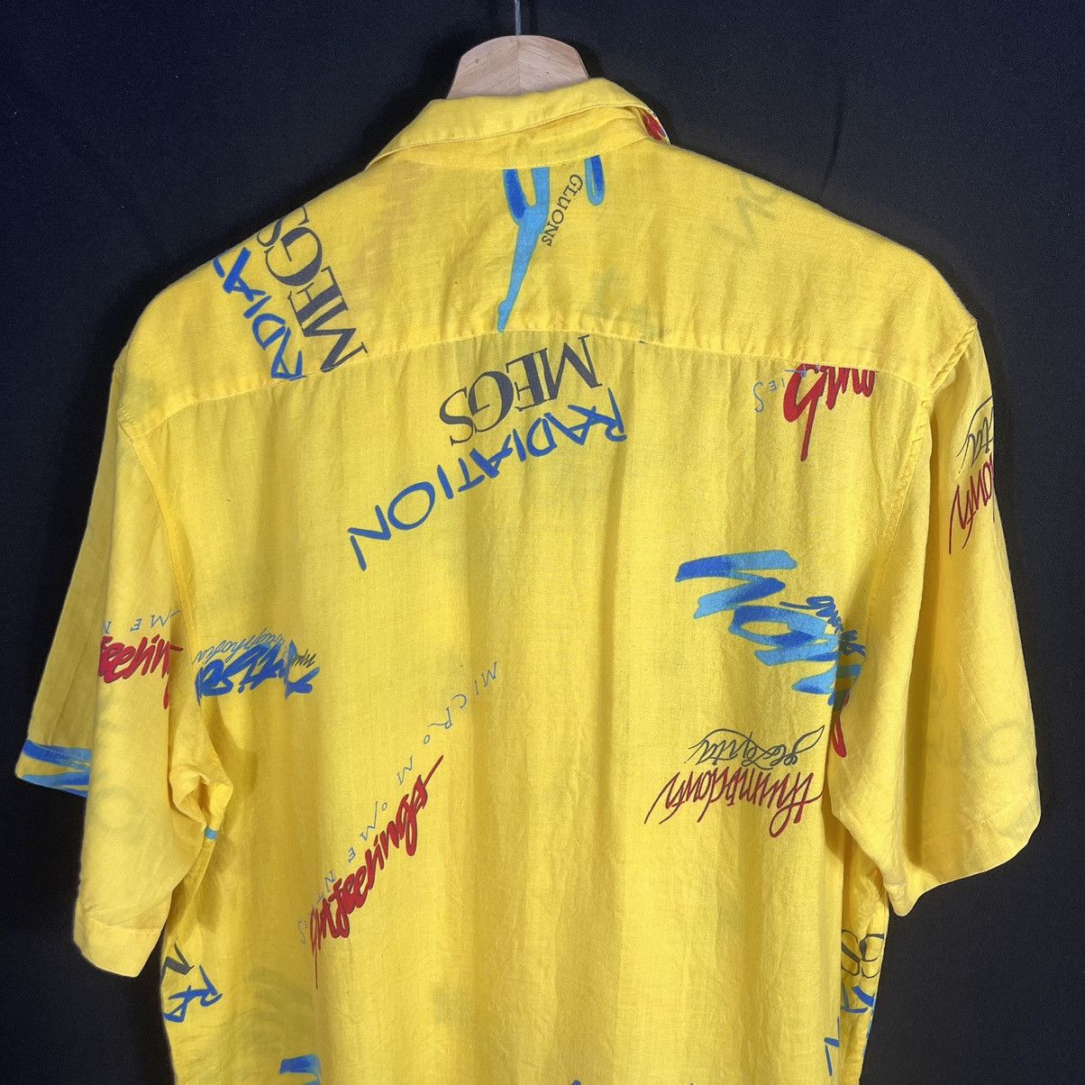 Japanese Brand Rare! Vintage 90s Lincoln Pop Art Hawaiian Rayon Shirt Size US L / EU 52-54 / 3 - 5 Thumbnail