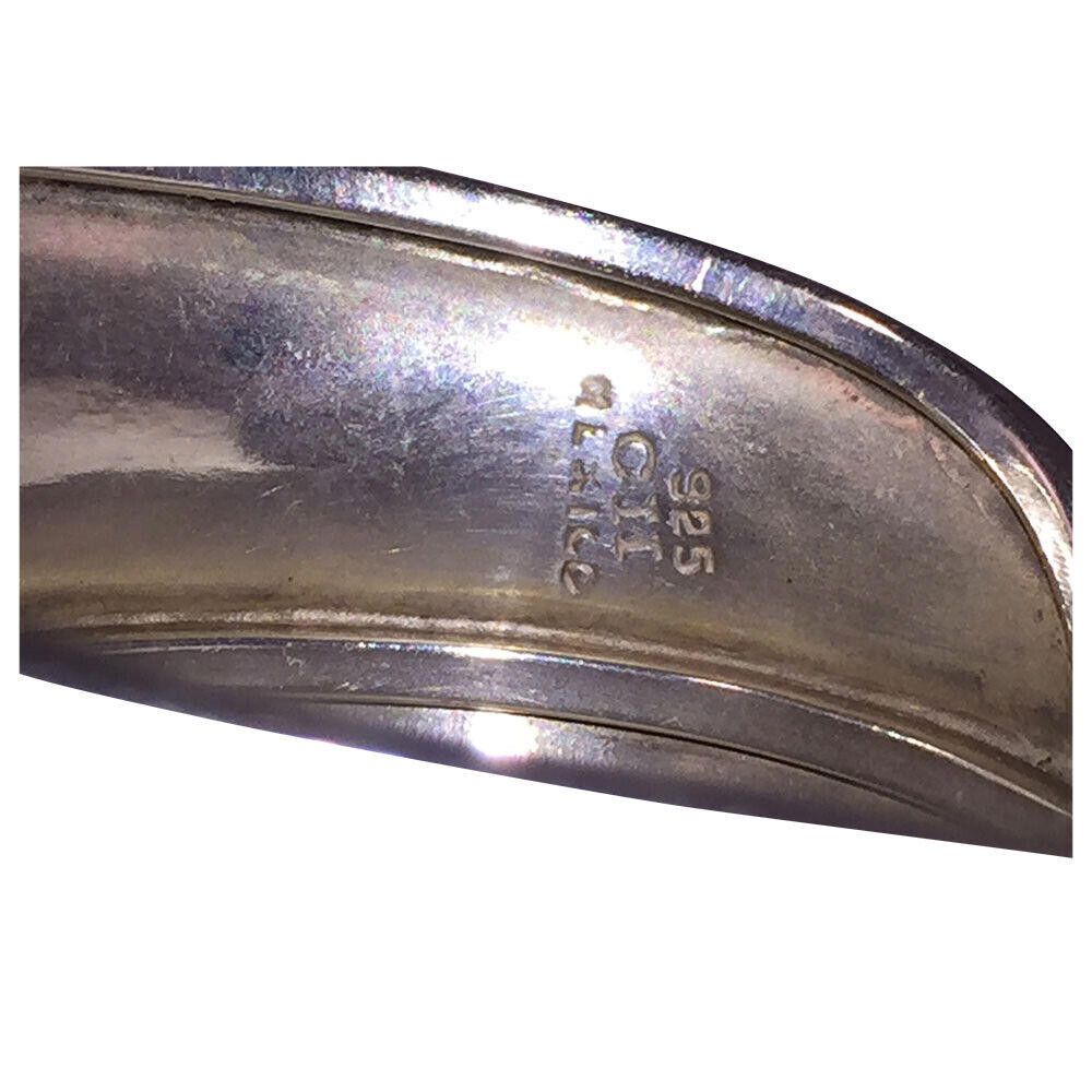 Handmade Women's Mexican Sterling Silver Rippled Cuff Bracelet Size ONE SIZE - 5 Thumbnail