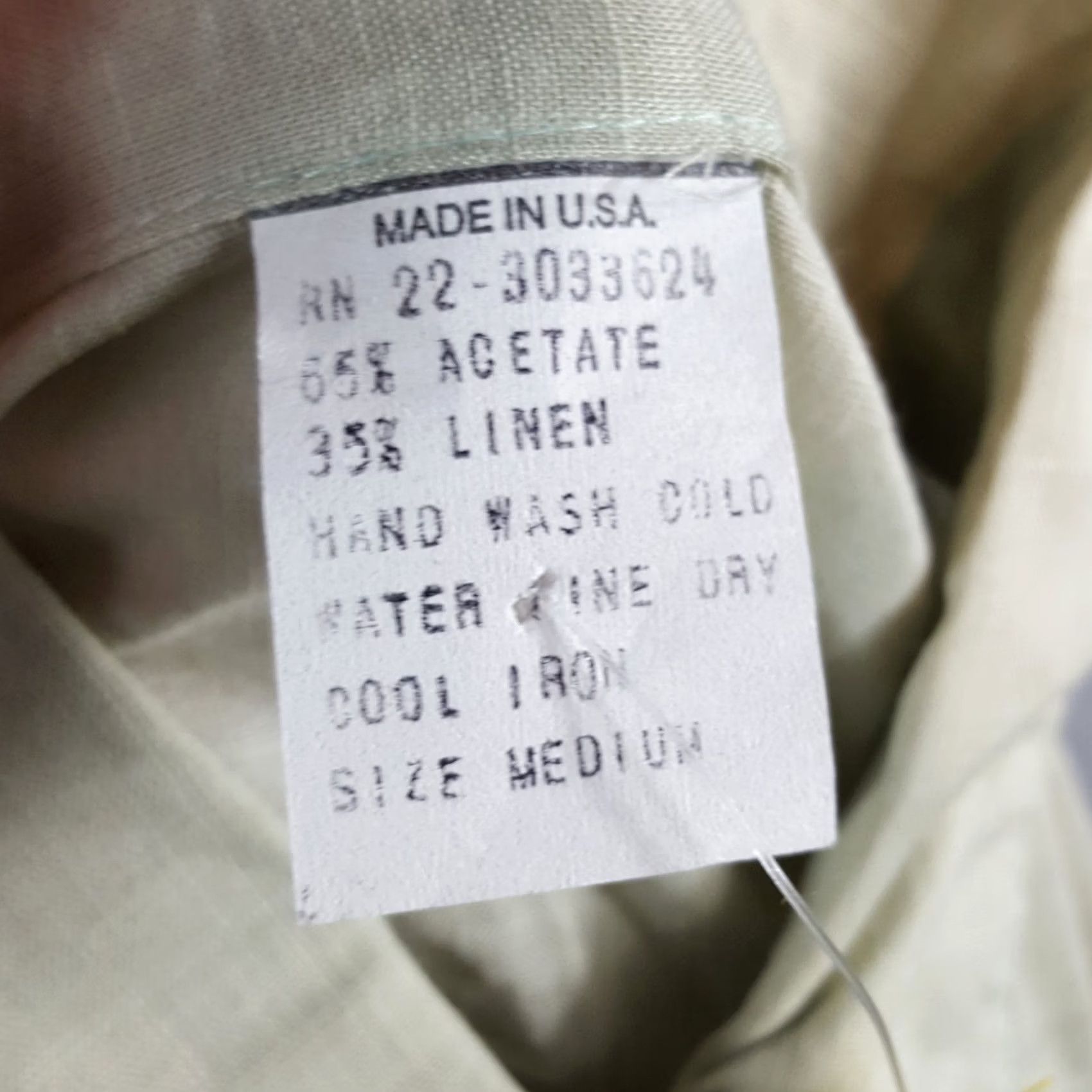 Vintage VINTAGE Y2K Green Linen Tie Front Women's Size M Preppy Summer Button Up Shirt Size M / US 6-8 / IT 42-44 - 6 Thumbnail