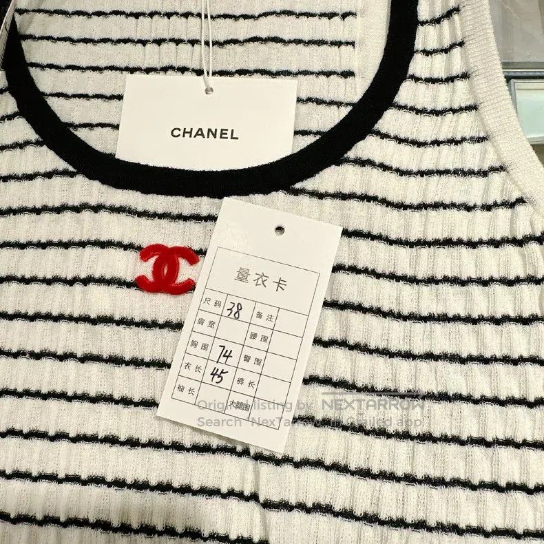 Chanel Chanel Black and white striped sleeveless vest Size XS / US 0-2 / IT 36-38 - 3 Thumbnail