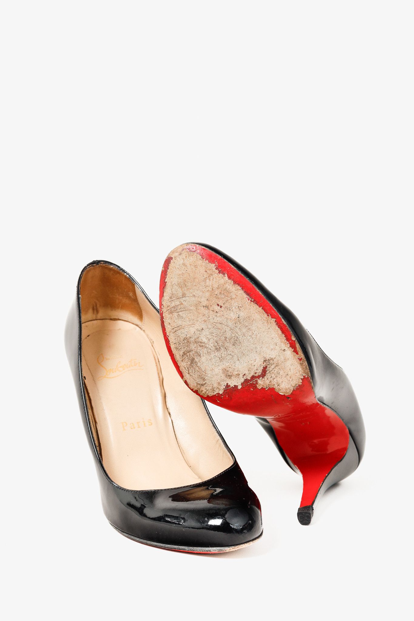 Christian Louboutin Christian Louboutin Fifi 100 Patent Almond Toe Pumps Size US 6.5 / IT 36.5 - 4 Thumbnail