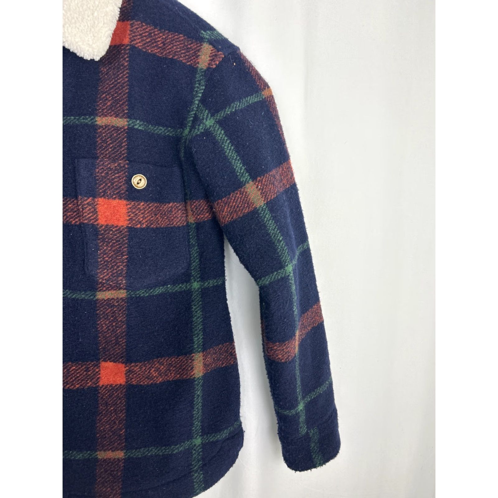 Superdry Superdry The Co Lamber Plaid Wool Polyester Jacket Women's 4 Blue Red Green중 Size S / US 4 / IT 40 - 4 Thumbnail