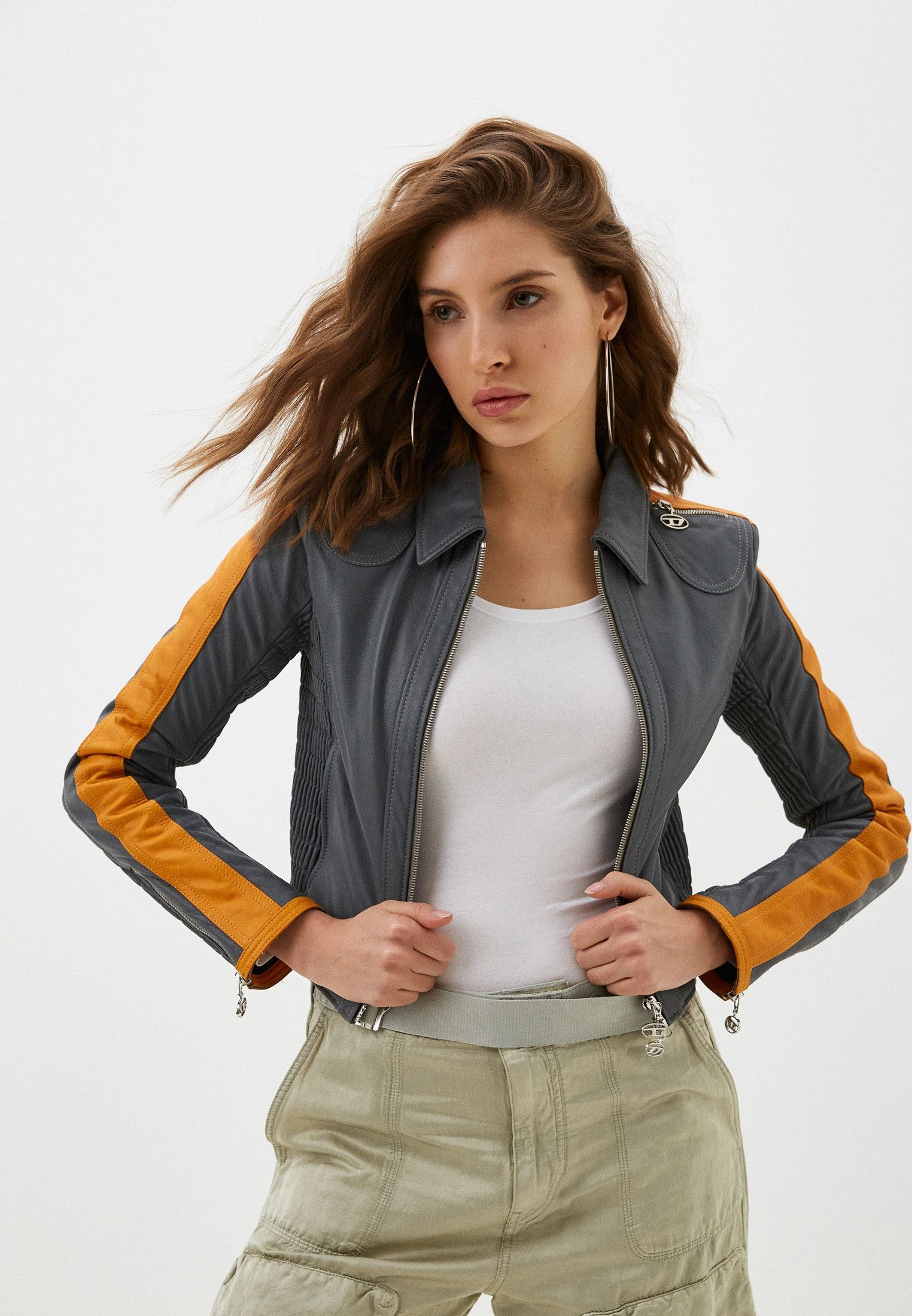 Diesel Leather biker jacket Size M / US 6-8 / IT 42-44 - 1 Thumbnail