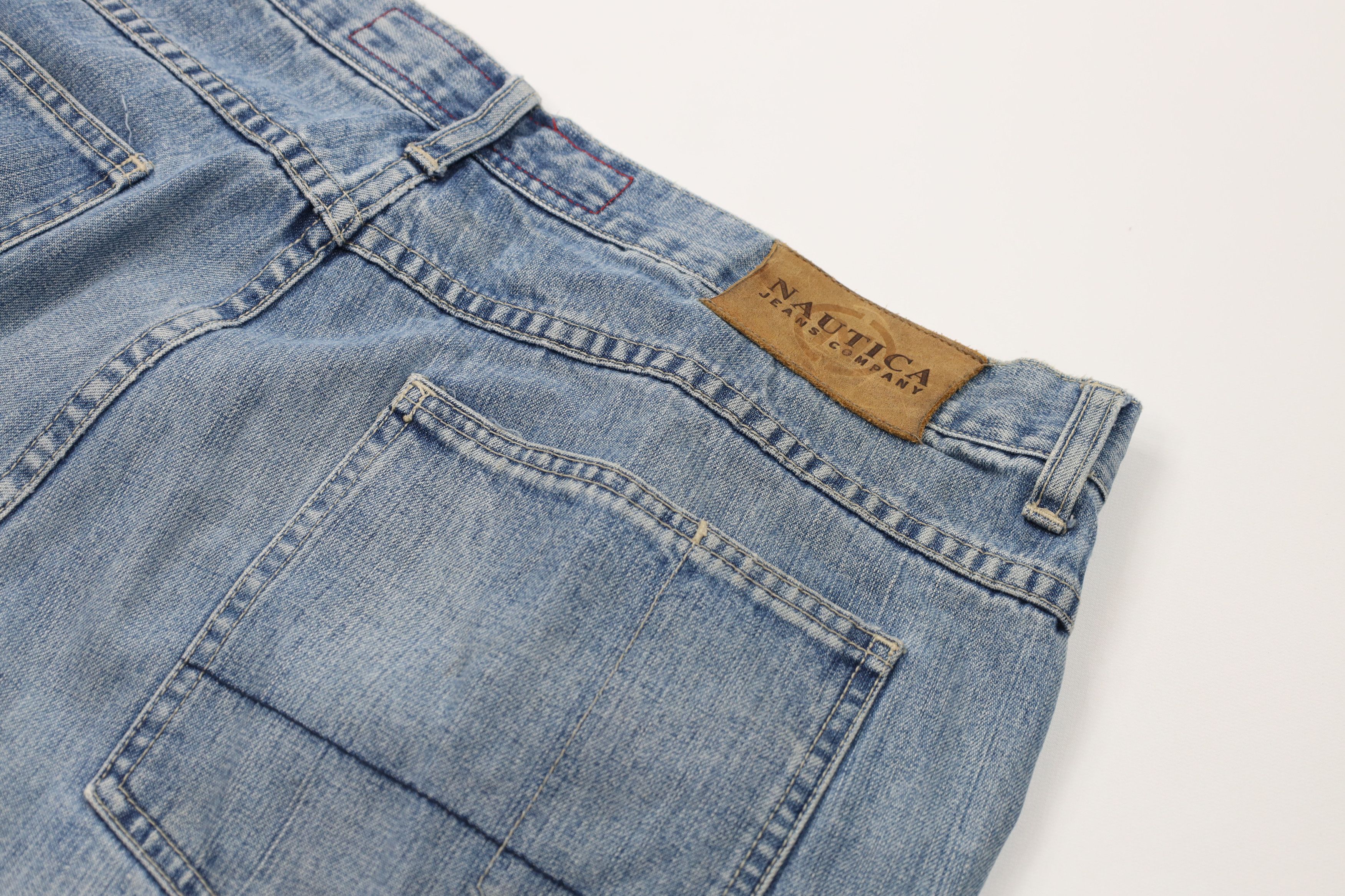 Nautica Vintage 90s Y2K Nautica Baggy Wide Leg Denim Jeans Blue Size US 38 / EU 54 - 15 Thumbnail