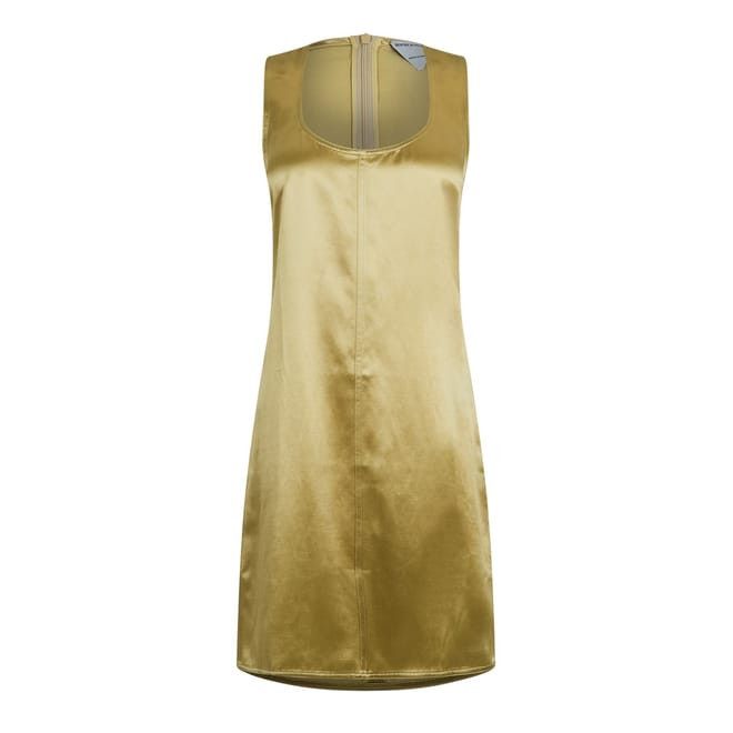 Bottega Veneta Bottega Veneta Scoop Neck Knee Length Dress in Yellow Size S / US 4 / IT 40 - 1 Thumbnail