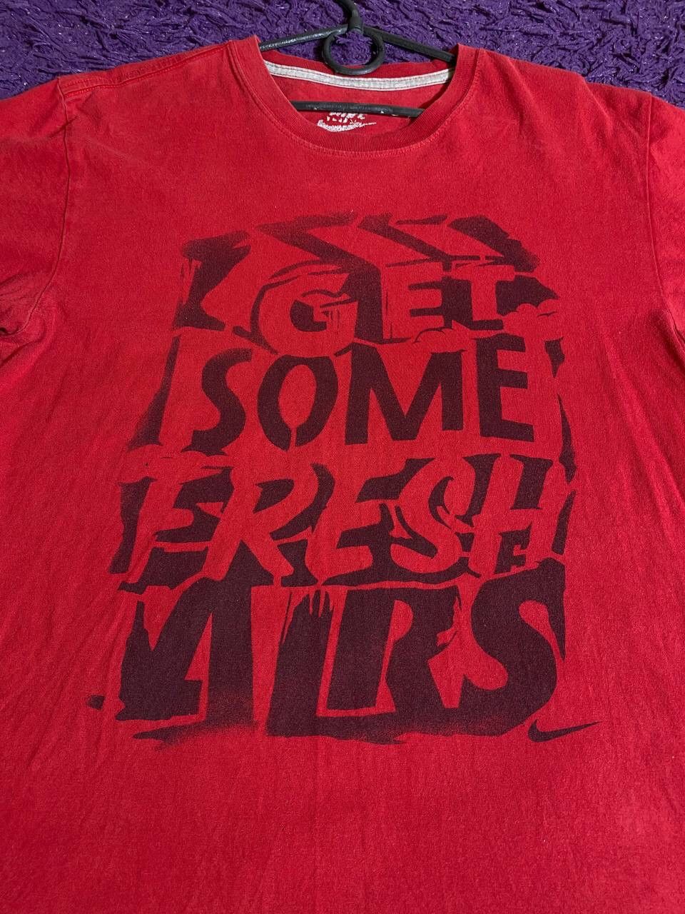 Nike × Vintage Vintage Nike Big Graphic Logo Distressed 90’s tee Size US M / EU 48-50 / 2 - 9 Thumbnail
