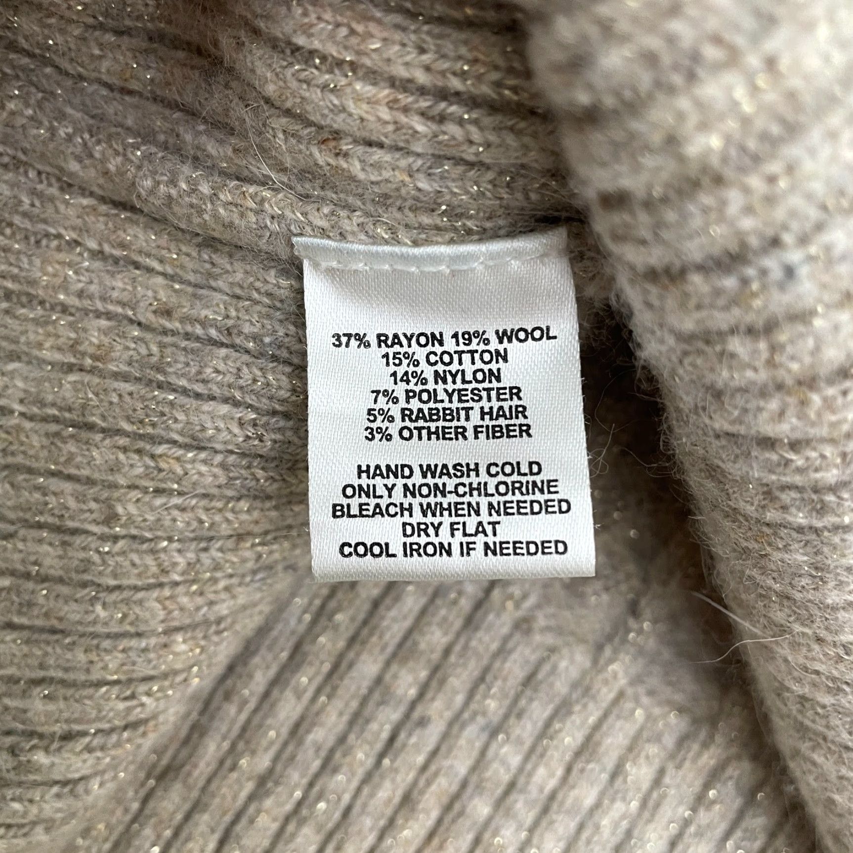 Loft LOFT Sweater Womens Petites PS Brown Pullover Cable-Knit V-Neck Knit Cotton Blend Long Sleeve Solid Womens Size S / US 4 / IT 40 - 5 Thumbnail
