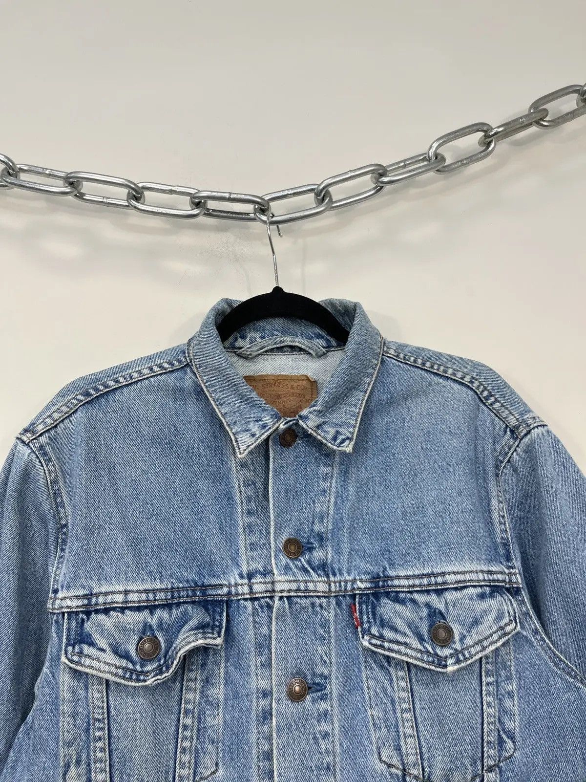 Levi's × Vintage Vintage Levi’s 90s USA Light Blue Hype Denim Jacket Size US M / EU 48-50 / 2 - 3 Thumbnail